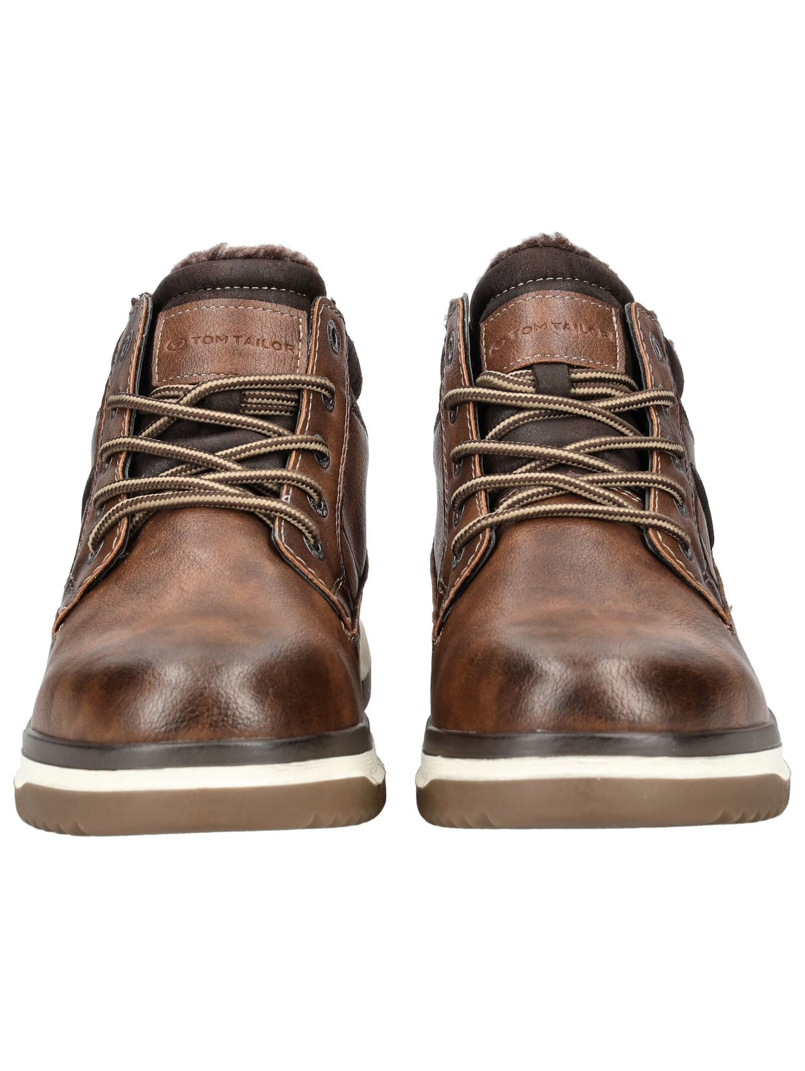 TOM TAILOR Stiefelette Lederimitat/Textil . Schnürstiefelette