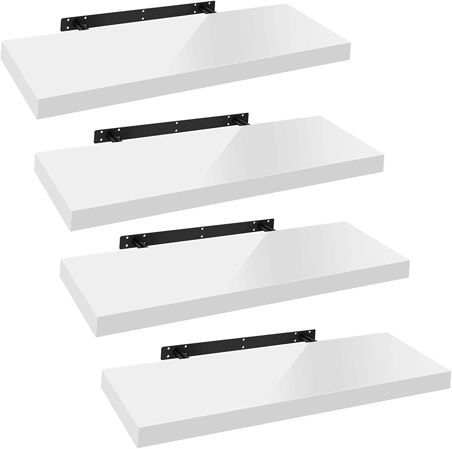 Woltu Wandregal, 4-tlg., Wandboard freischwebend Schweberegal günstig online kaufen