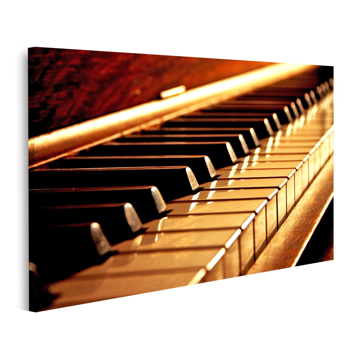 Leinwandbild Goldene Klavier Tasten Piano Bilder