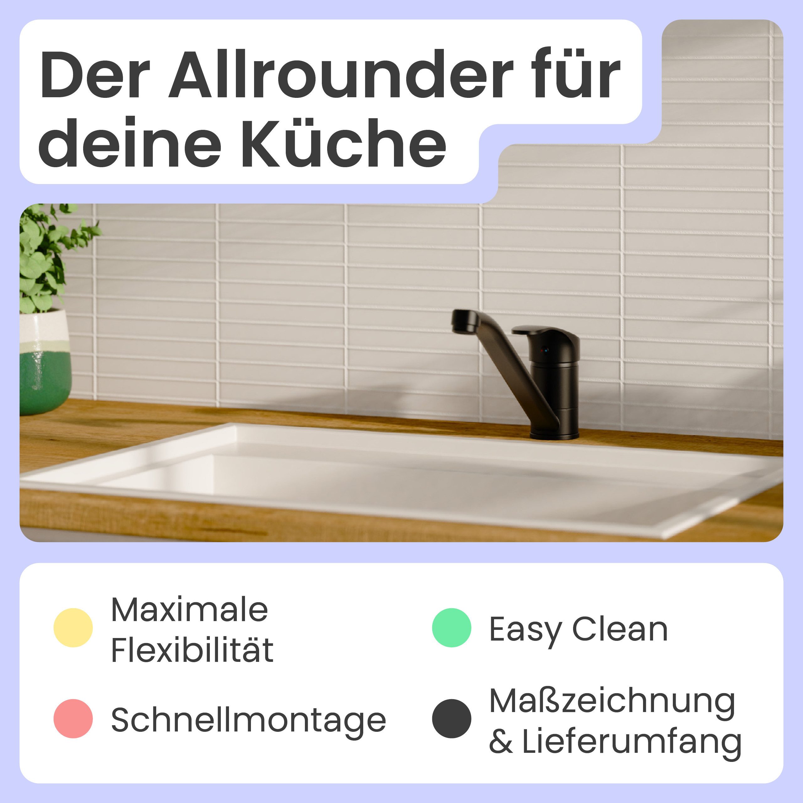 instmaier Spültischarmatur Vera Wasserhahn für Küche, Einhebelmischer Chrom günstig online kaufen