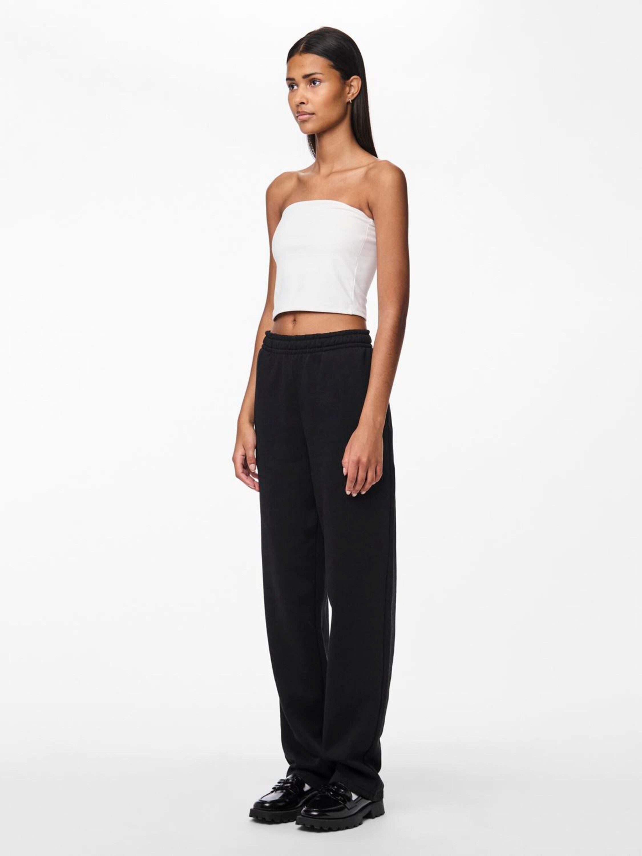 pieces Stoffhose PCChilli (1-tlg) Drapiert/gerafft