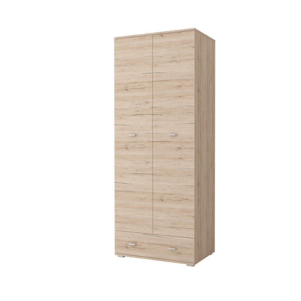 MOEBLO Drehtürenschrank GRENADINE (Kleiderschrank 2-türig Schrank Garderobe Schlafzimmer, San Remo Sand) (BxHxT):80x202x52 cm