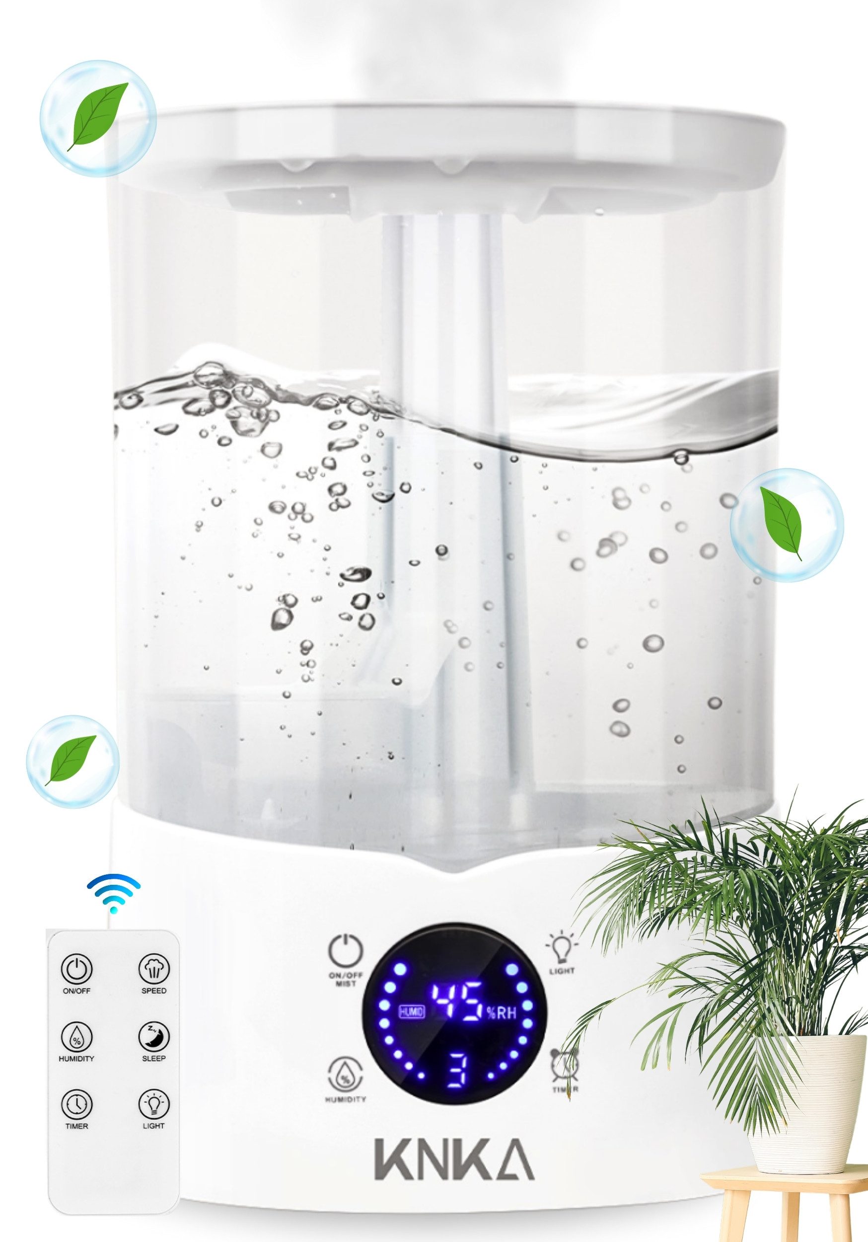 KNKA PRO Luftbefeuchter Top-Fill Raumbefeuchter, 4,00 l Wassertank, Ultra L günstig online kaufen