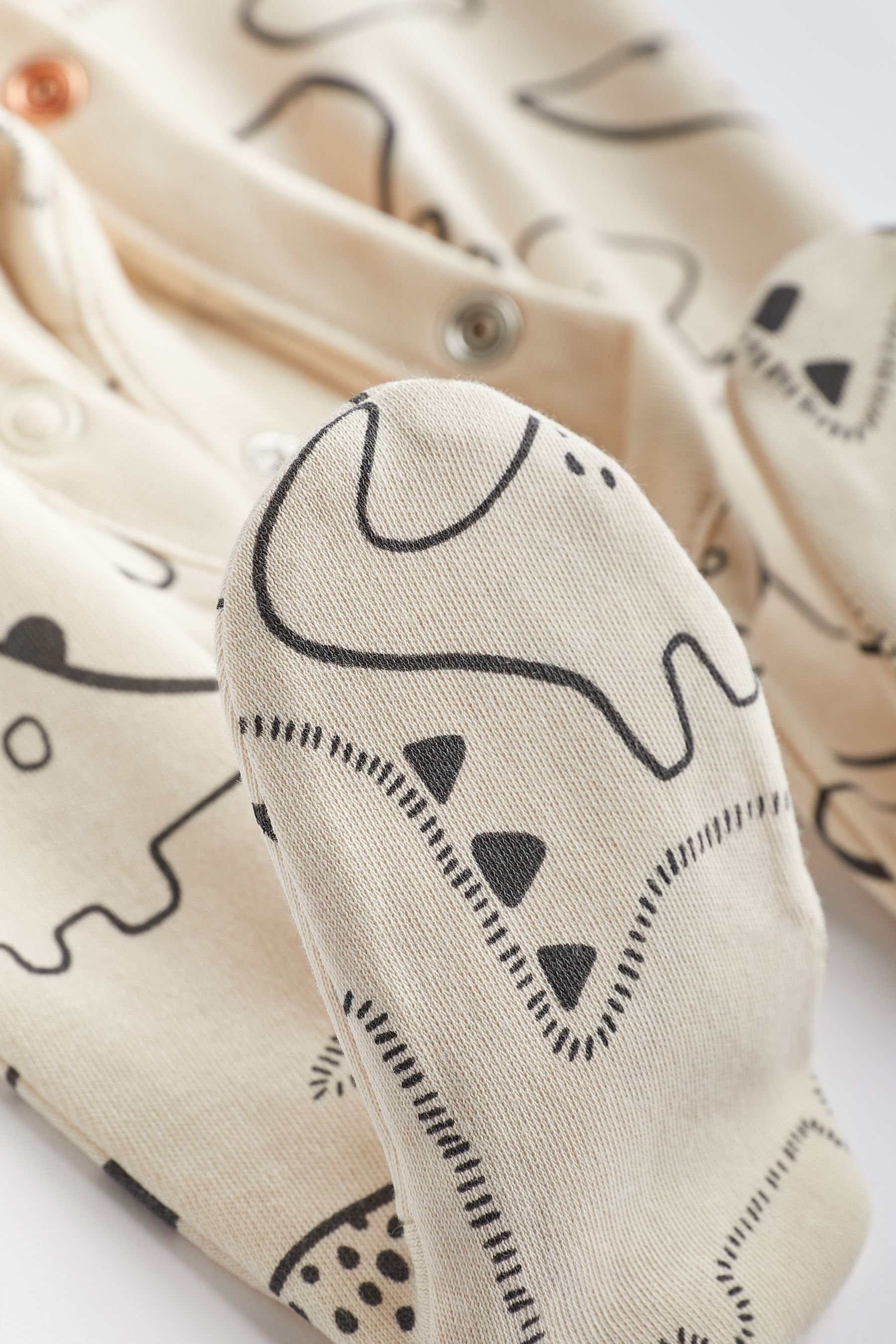 Schlafoverall aus Baumwolle Babyschlafanzüge Next Neutral 3er-Pack (3-tlg)
