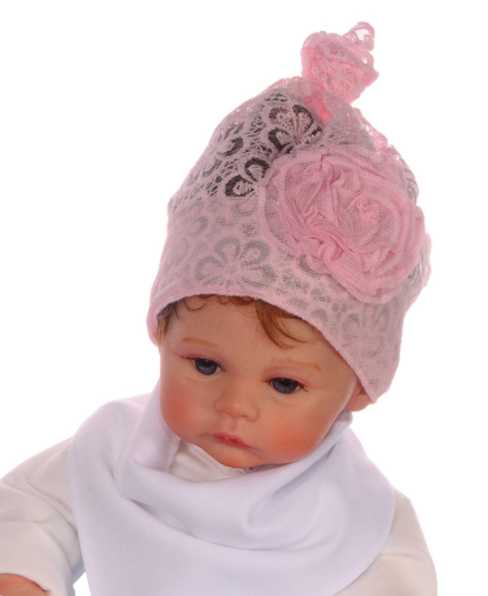 La Bortini Kopftuch Baby und Kinder Kopftuch Dreieckstuch zum Binden Sommer Mütze, Universelle Größe durch Bindebänder, Mädchen Kopfbedeckung