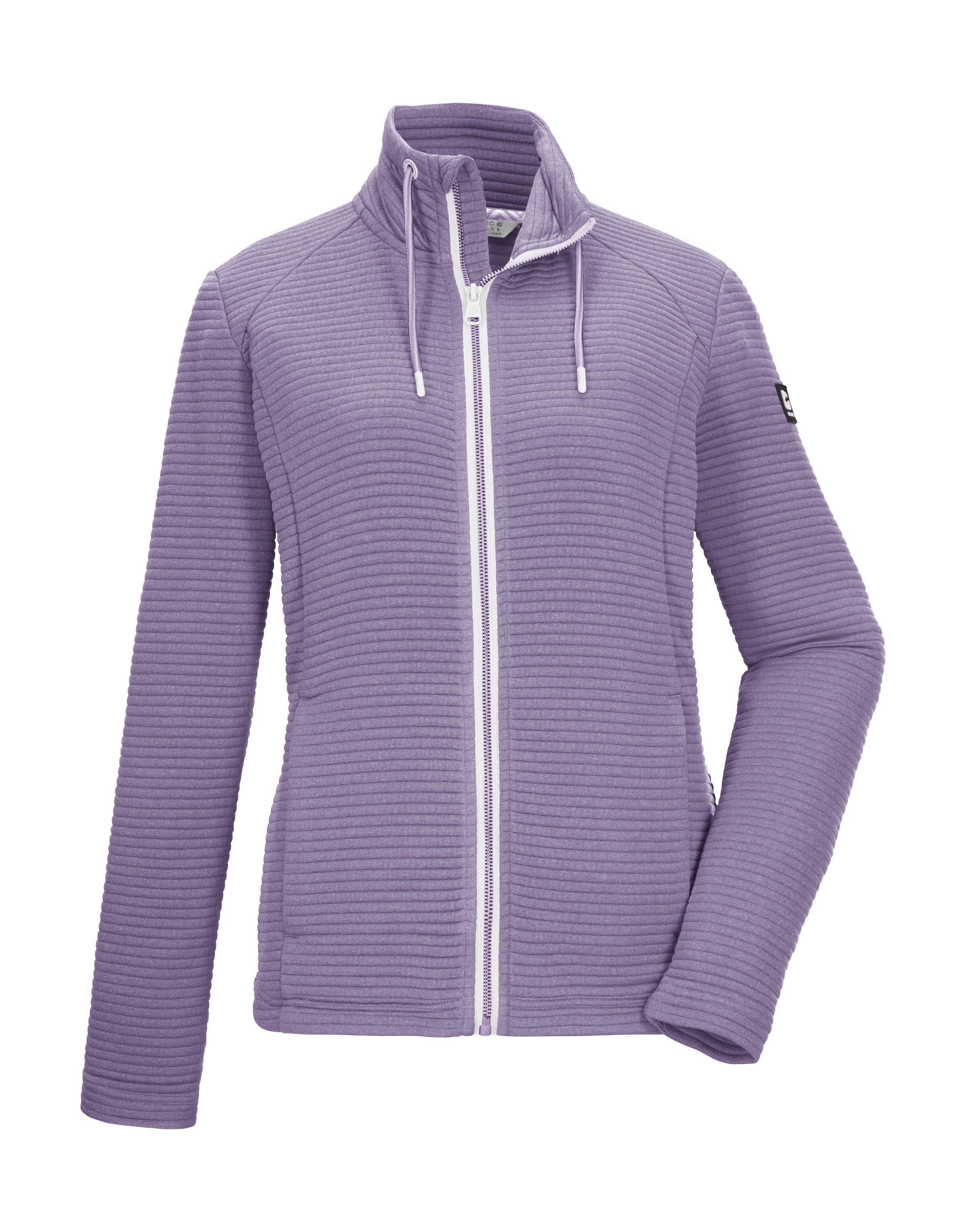 Killtec Strickjacke KOS 12 WMN FLX JCKT Elastische Damenjacke, gestreift, mit Kinnschutz und Taschen