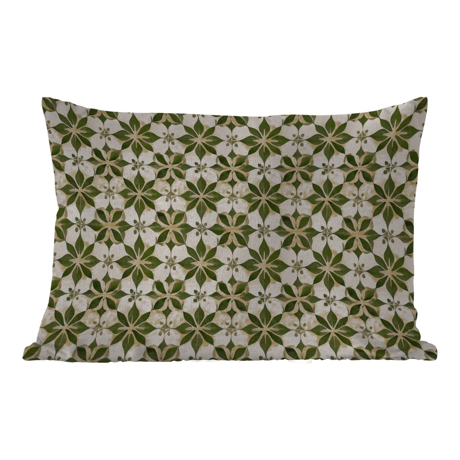 MuchoWow Dekokissen Fliese - Muster - Grün, Outdoor-Dekorationskissen, Kissen, Kissenbezug, 50x30 cm