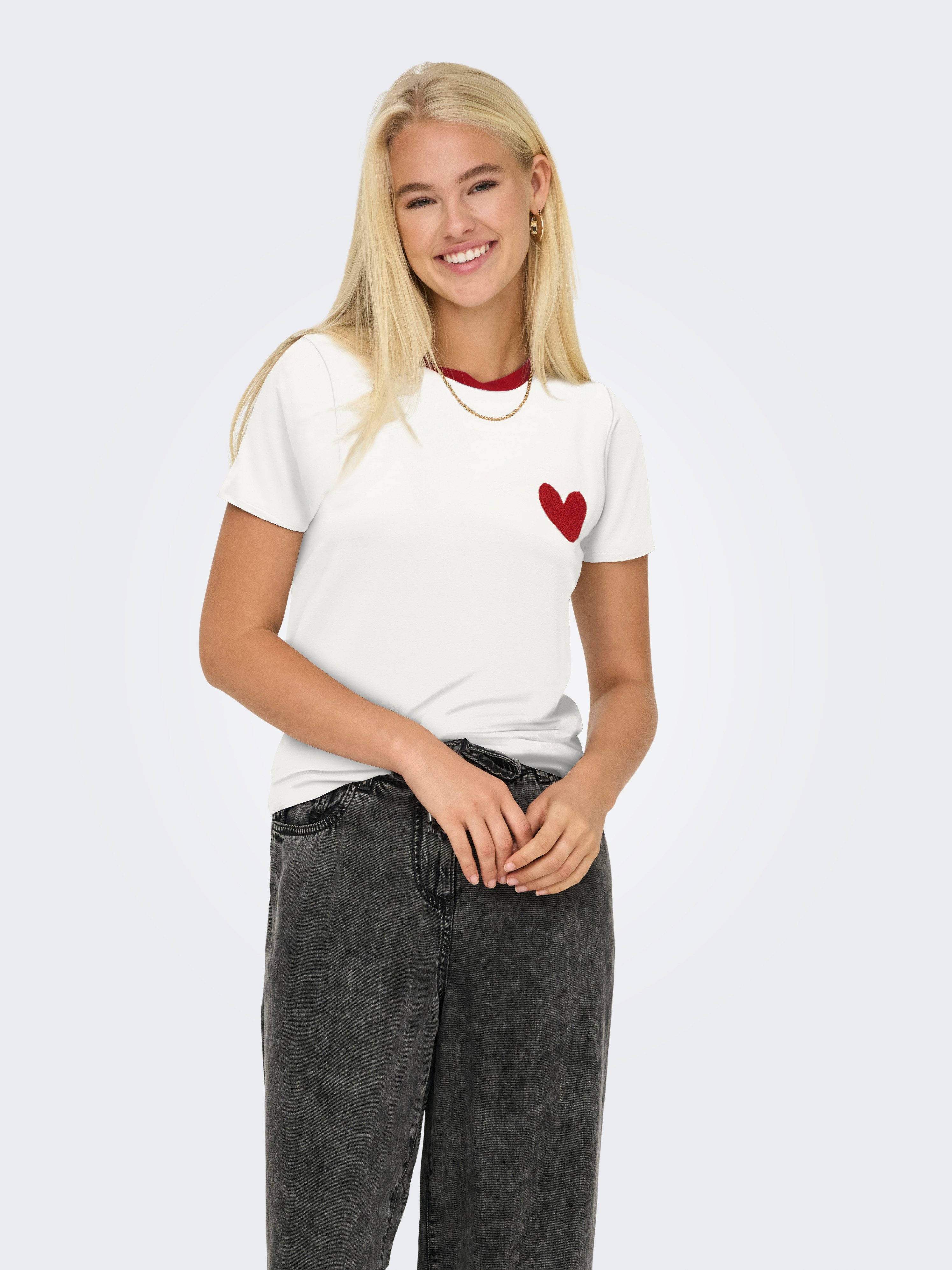 Kurzarmshirt ONLHEART LIFE S/S TEE JRS NOOS