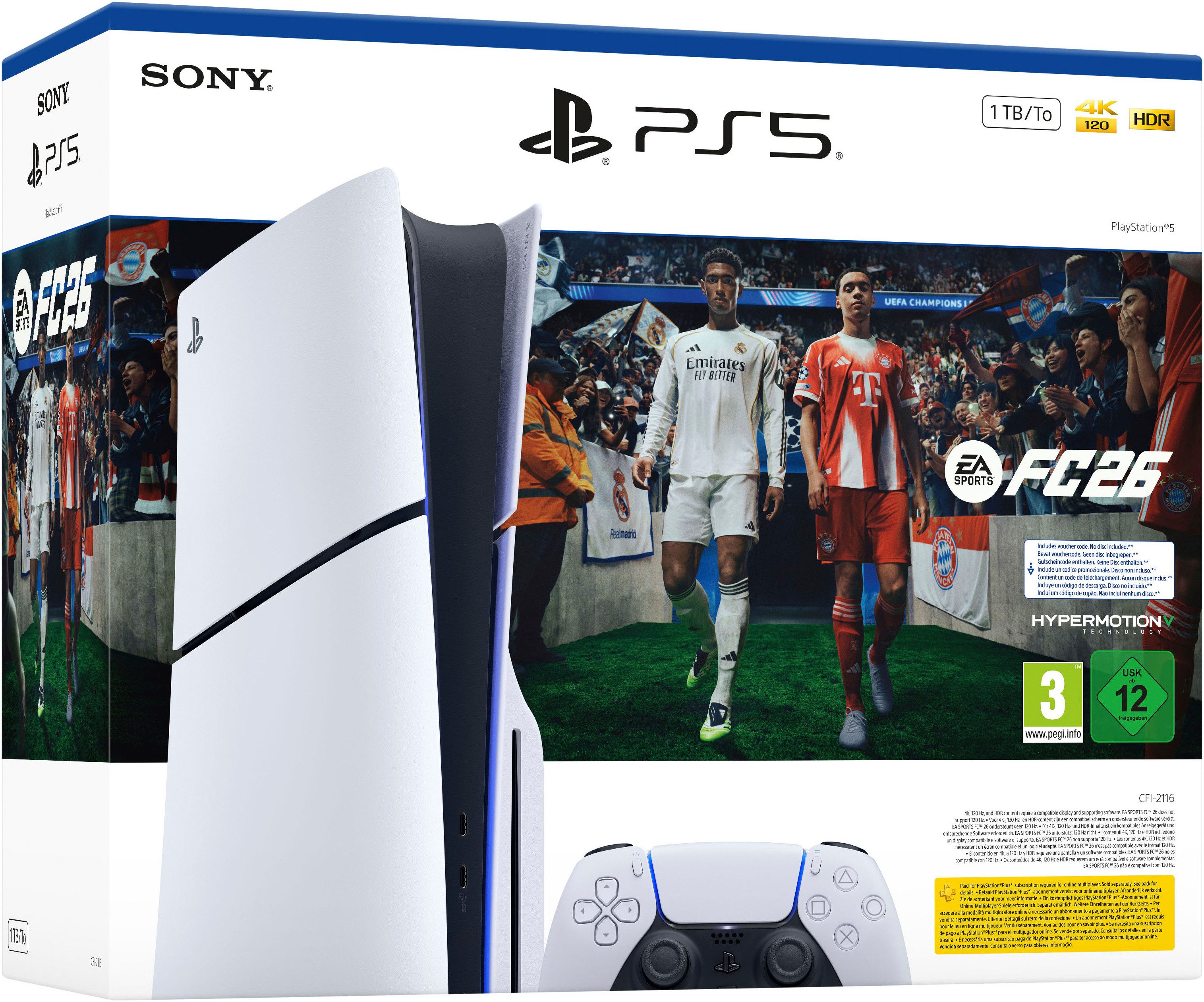 PlayStation 5 PS5 Disk Edition (Slim) - EA Sports FC 26, Disk Edition (Slim) - EA Sports FC 26 Bundle