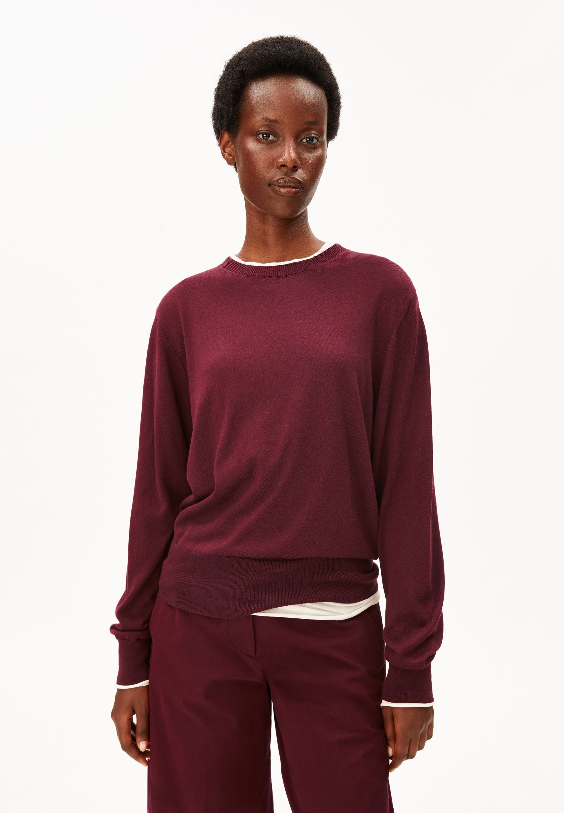 Strickpullover FINE KNIT Pullover aus TENCEL™ Modal Mix