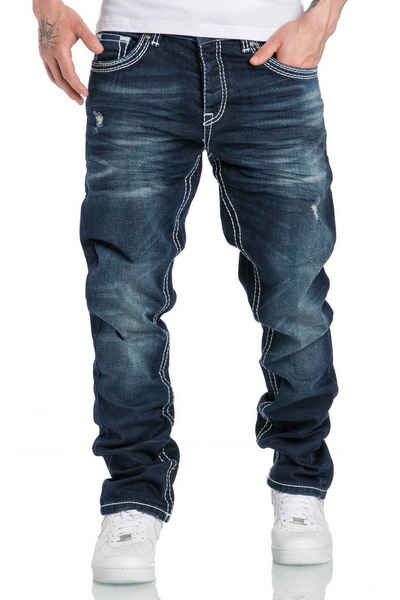 Amaci&Sons Stretch-Jeans »Columbus Herren Regular Slim Denim Hose«
