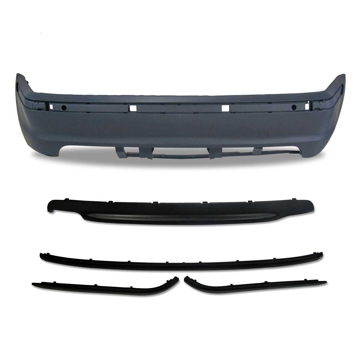 Frontstoßstange Heckstoßstange für BMW 3er E46 4türer 1998-2005 Schwarz 5tlg