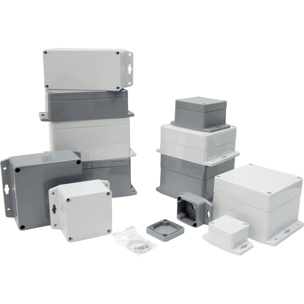 Gainta Montagerückgehäuse Gainta G366MF Universal-Gehäuse 82 x 80 x 55 ABS Kunststoff Dunkelg, (G366MF)