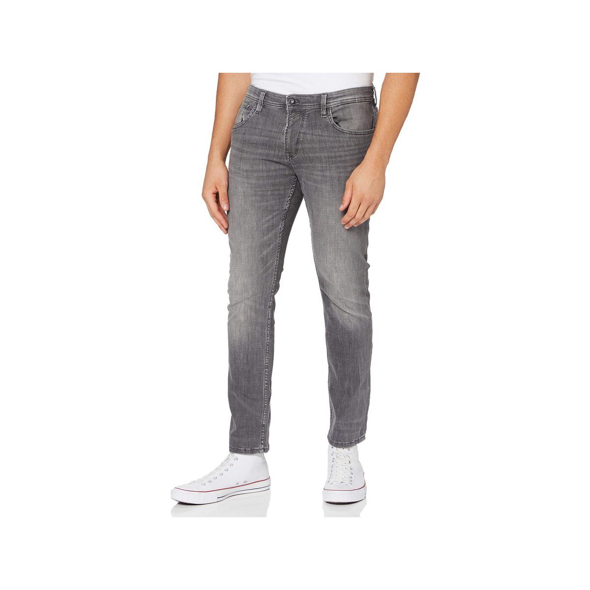 TOM TAILOR Straight-Jeans grau regular (1-tlg)