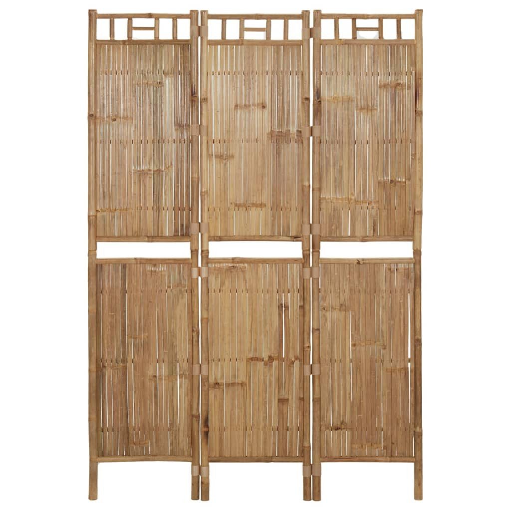 furnicato Raumteiler 3-Panel Bambus 120x180 cm Naturfarbe, 1-tlg., Klappbarer Paravent als Sichtschutz für den Innenbereich und Deko