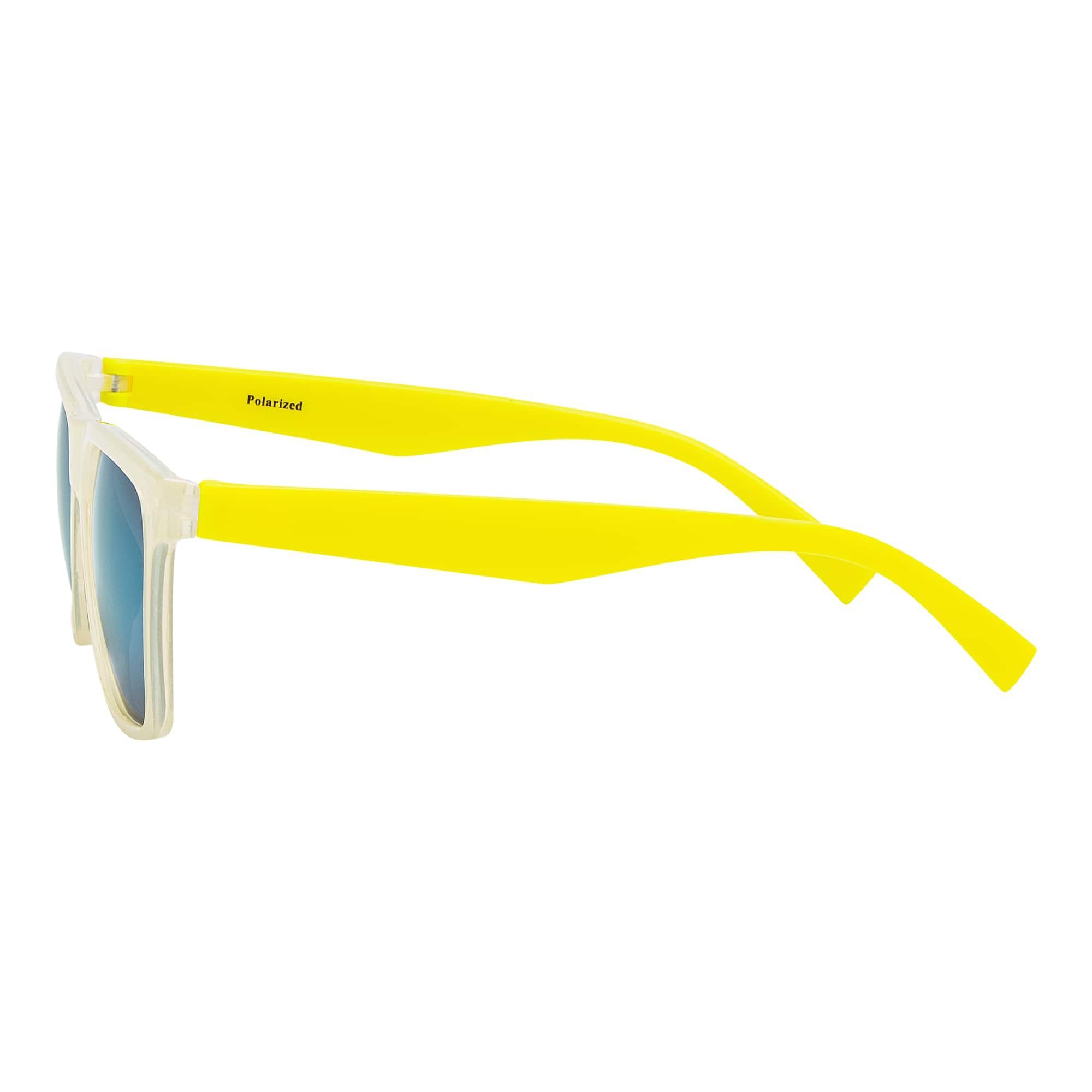BEZLIT Eyewear polarisierten Wayfarer Designer Jungen Linsen (1-St) Gelb mit Kinder Sonnenbrille Mädchen