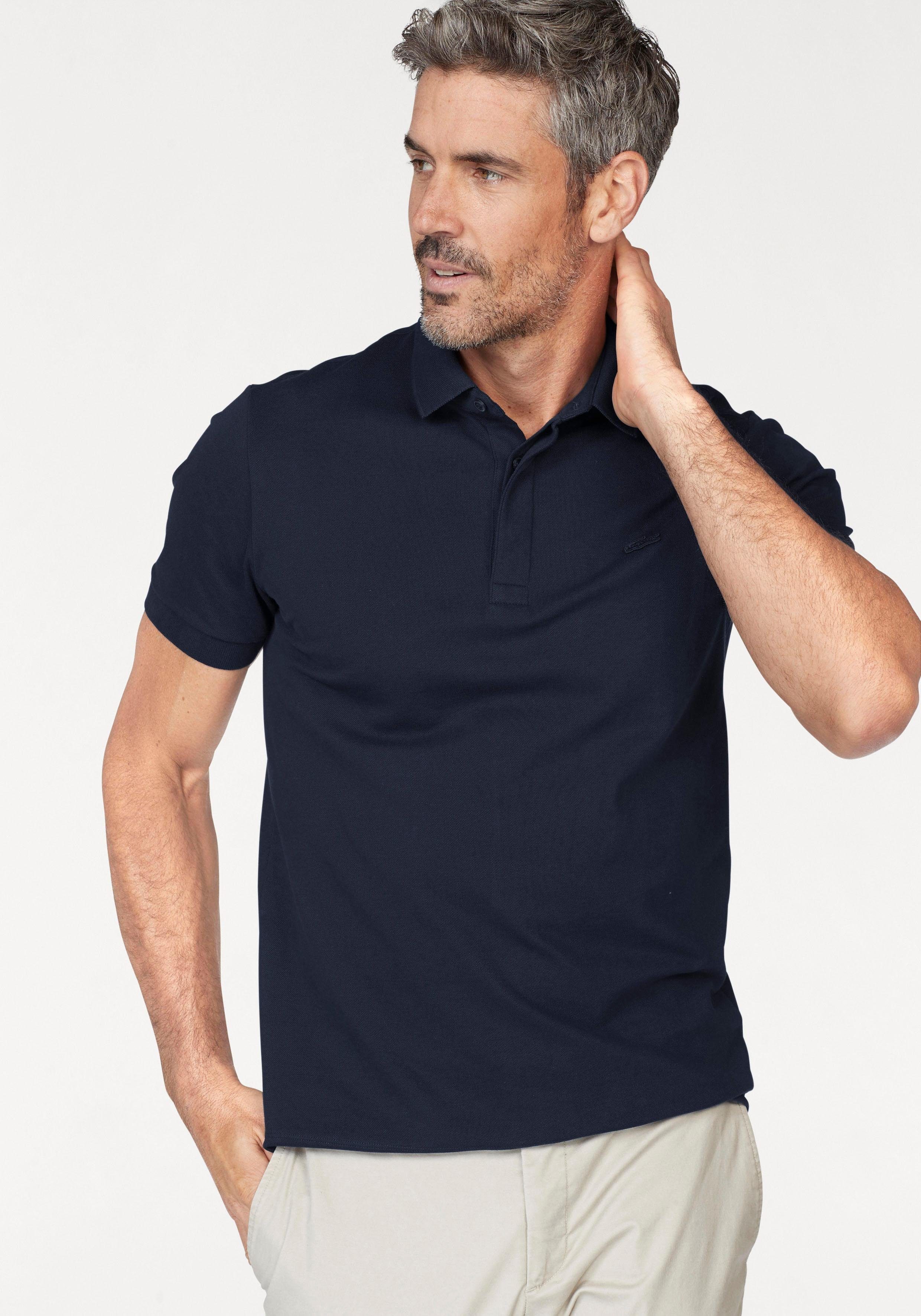 marine (1-tlg) verdeckter Poloshirt Paris Lacoste mit Knopfleiste