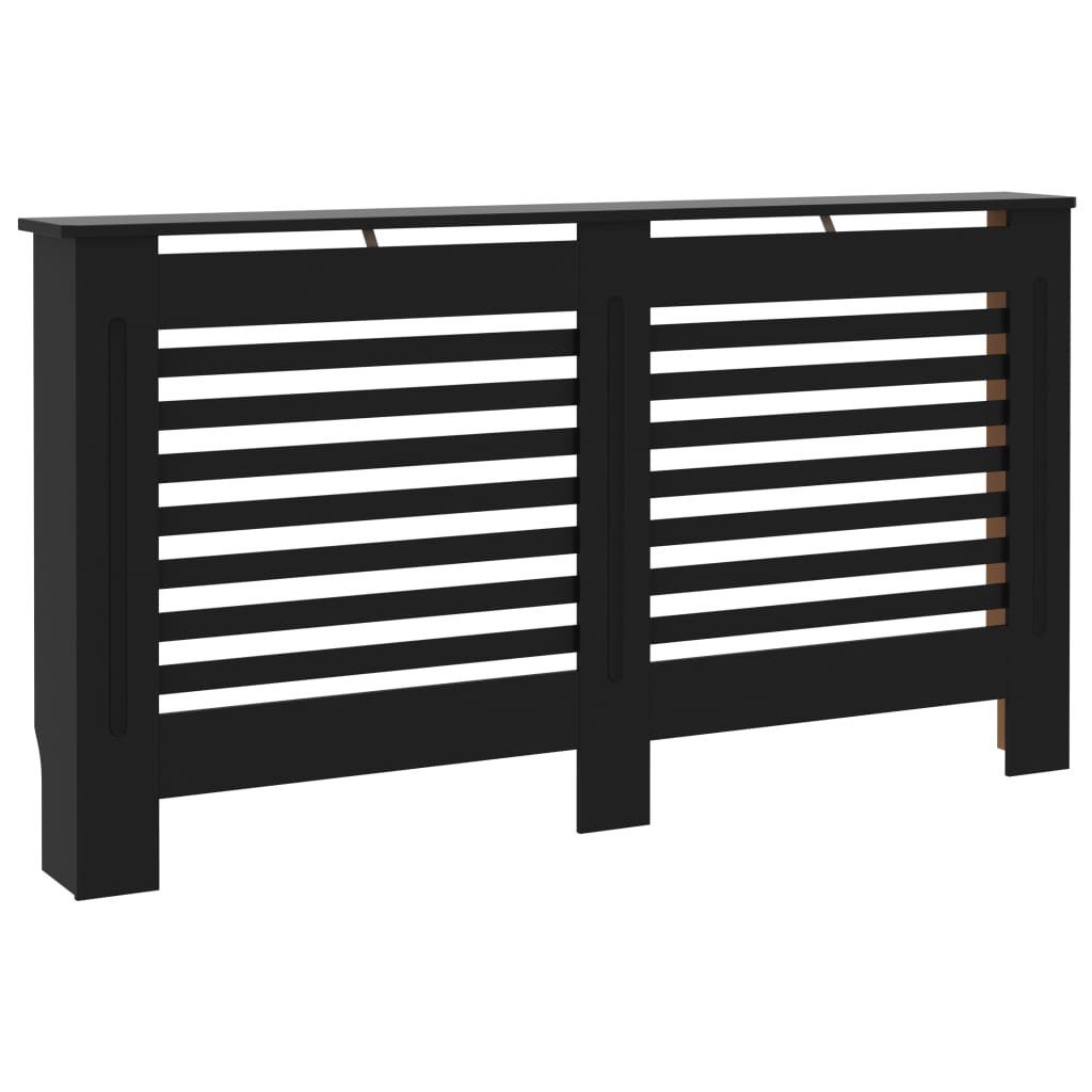 vidaXL Heizkörper Heizkörperverkleidung Schwarz 152x19x81,5 cm MDF