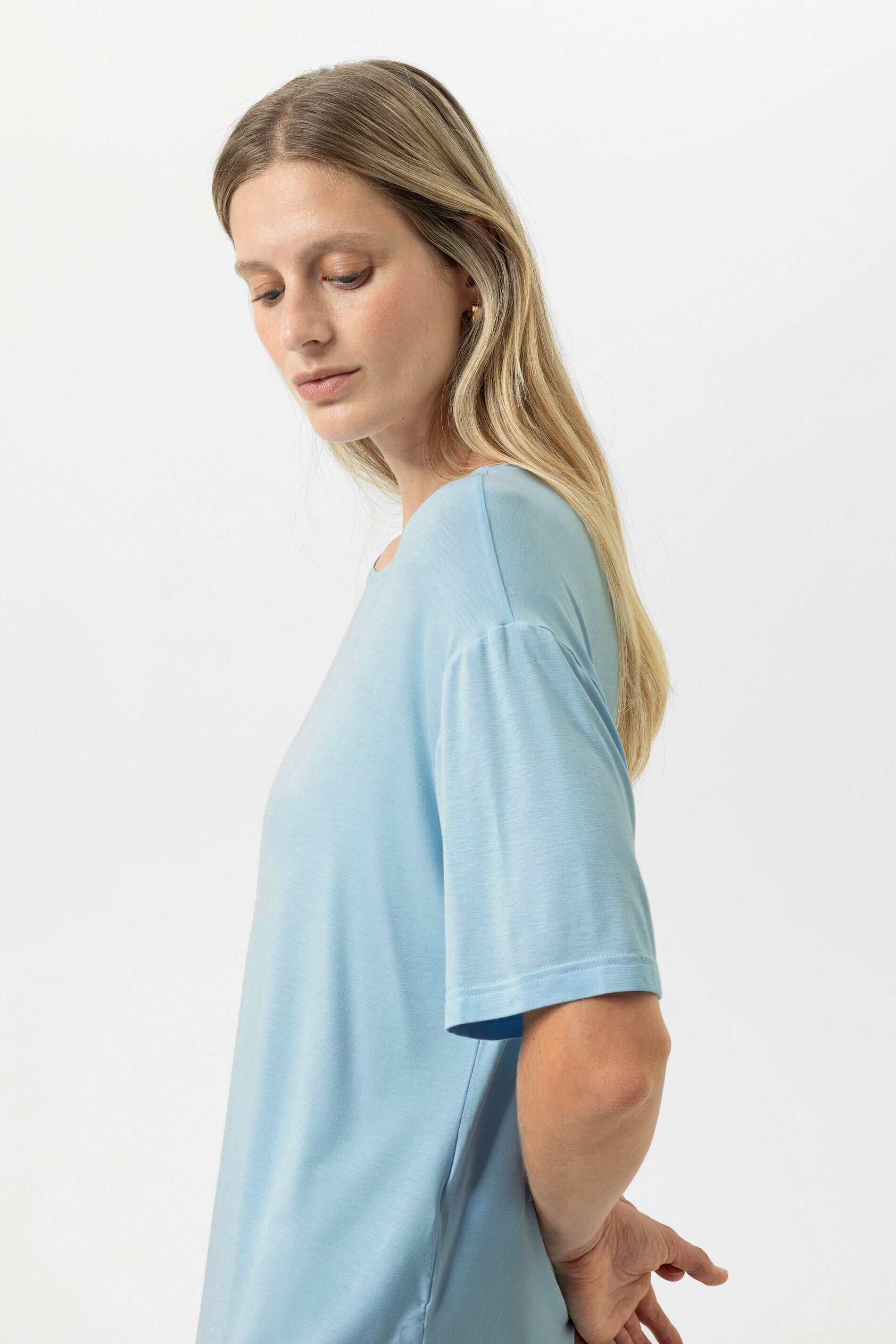 Mey Pyjamaoberteil Mey T-Shirt Serie Pure Chic Uni T-Shirt (1-tlg) Basic Shirt, zeitloses Design, Baumwoll-Mix, Rundhals