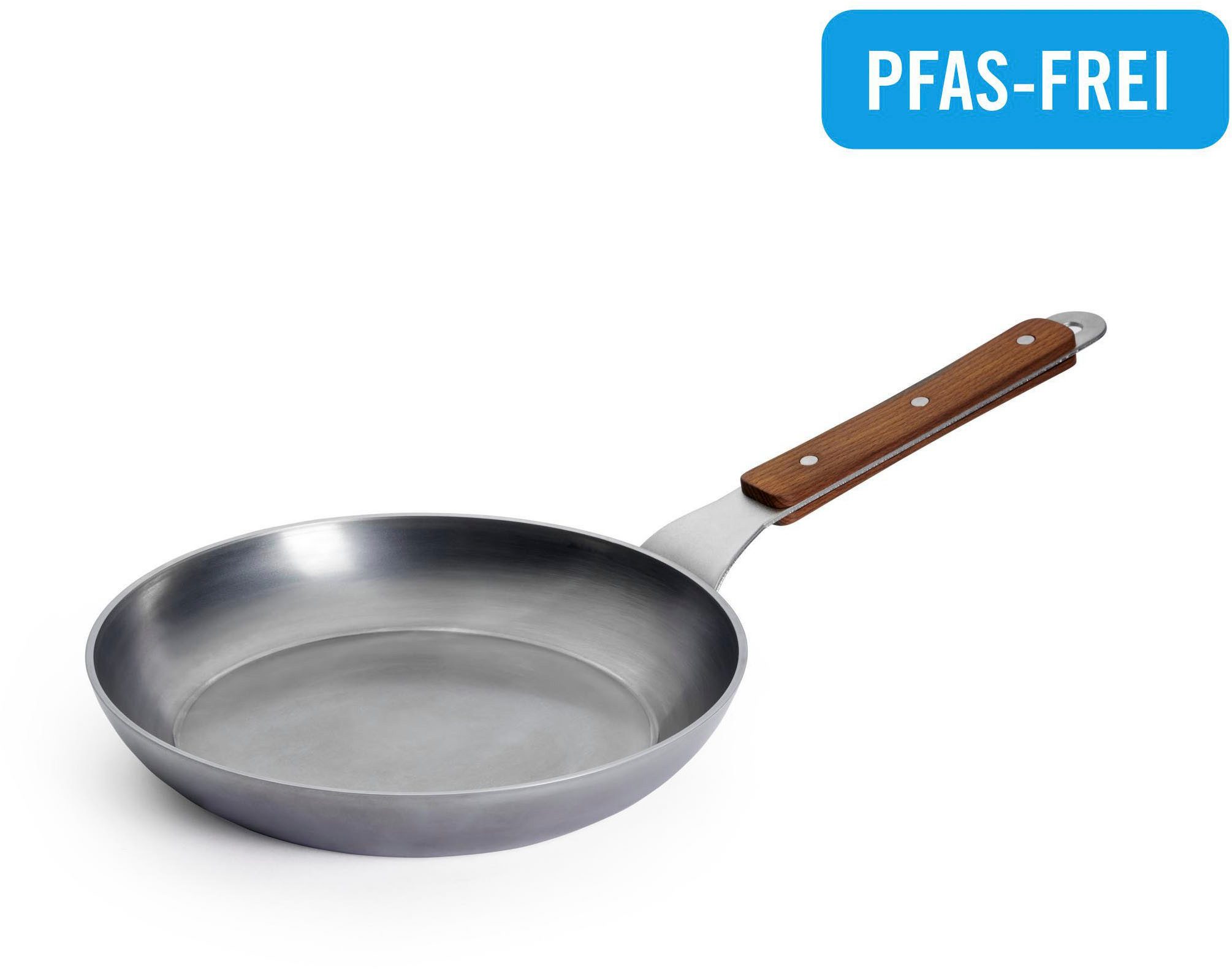 WOLL Bratpfanne Woll Carbon Steel Flachpfanne, Karbon-Stahl (1-tlg), natürlicher Antihafteffekt nach dem Einbrennen
