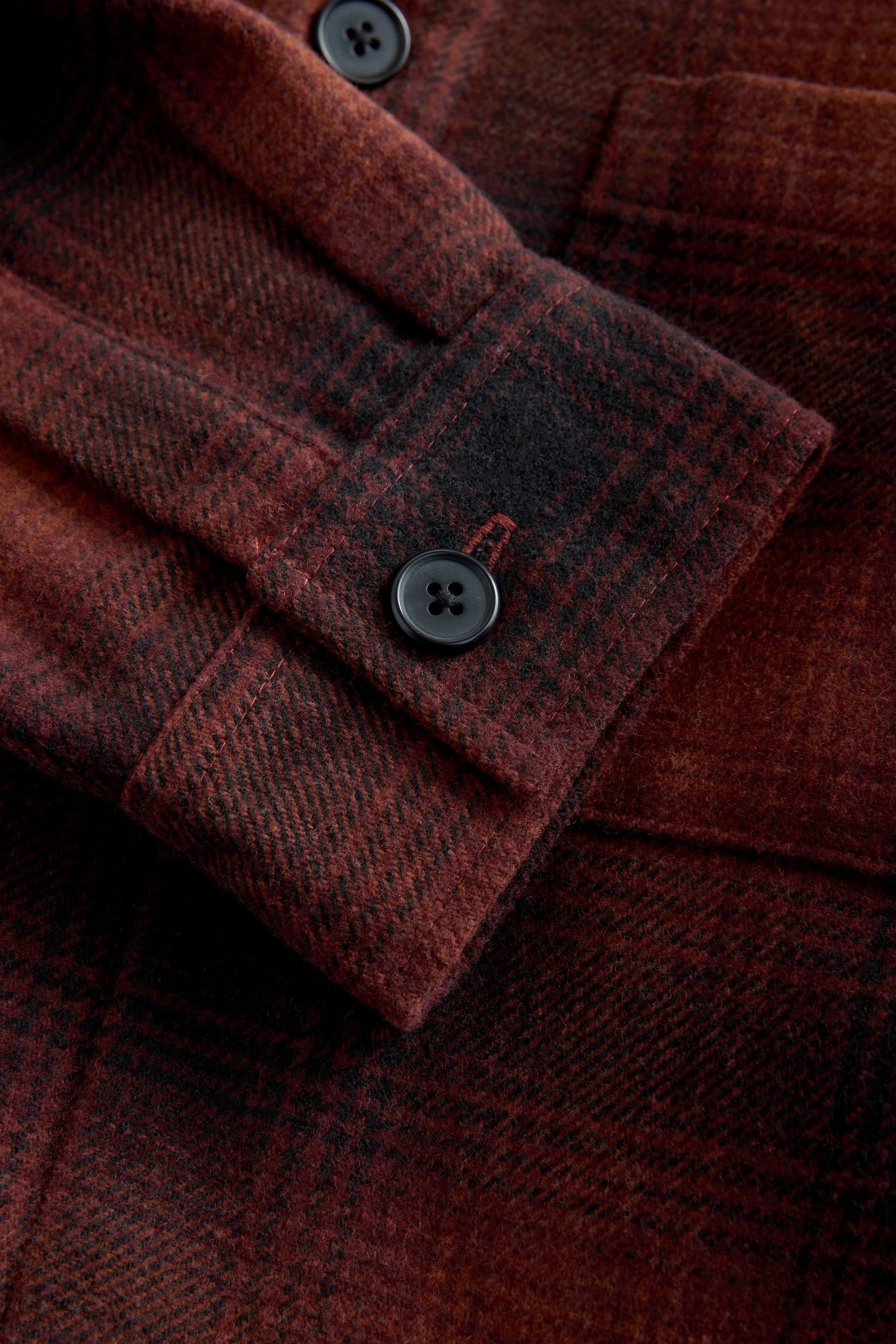 Next Hemdjacke Karierte Hemdjacke mit Teddyfellfutter (1-St)
