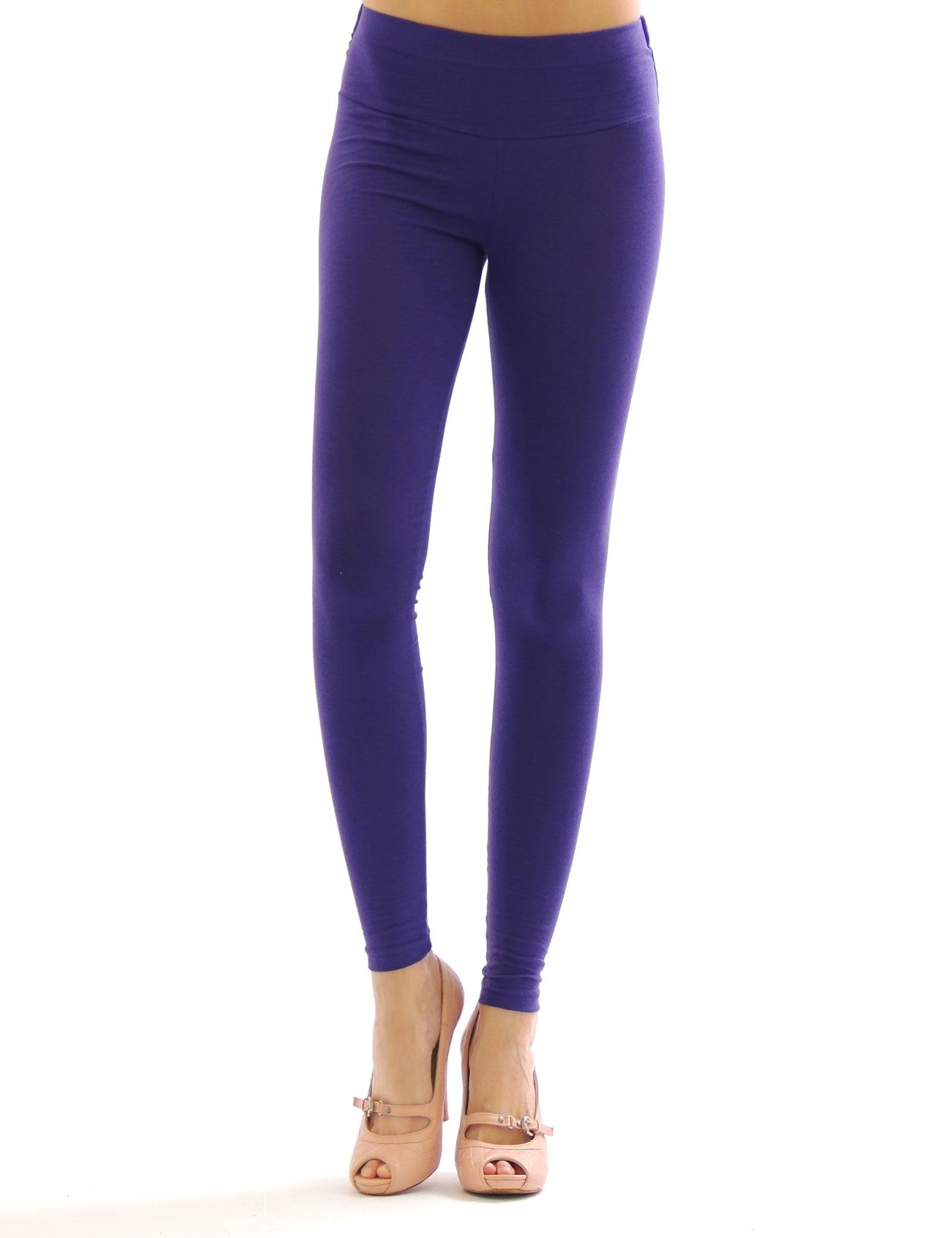 SYS Leggings Damen Leggings lang hoher Bund Baumwolle blickdicht günstig online kaufen