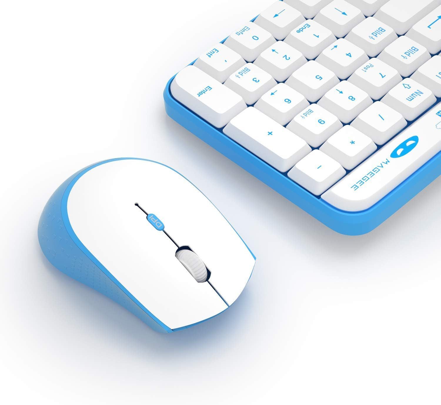 Vivitar V610 Gaming Tastatur-Maus-Kombination [DE-Layout] Wireless-Tastatur (Vollständige Funktionen, Soft Click, ergonomisches Design)