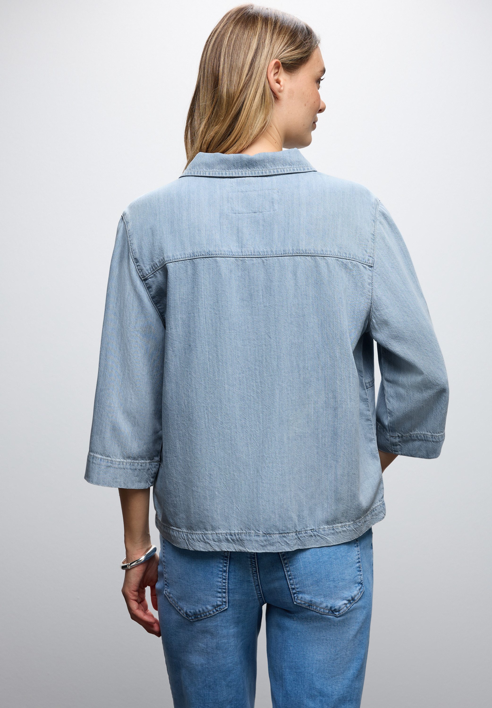 STREET ONE Jeansbluse mit Knopfleiste günstig online kaufen