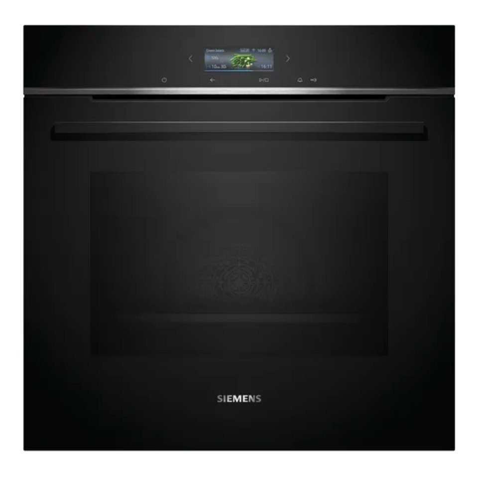 SIEMENS Backofen iQ700 HB732G1B1 Einbau-Backofen, Schwarz, Edelstahl, EEK: A+, mit Teleskopauszug nachrüstbar, HB732G1B1 Einbau-Backofen, Schwarz, Edelstahl, EEK: A+