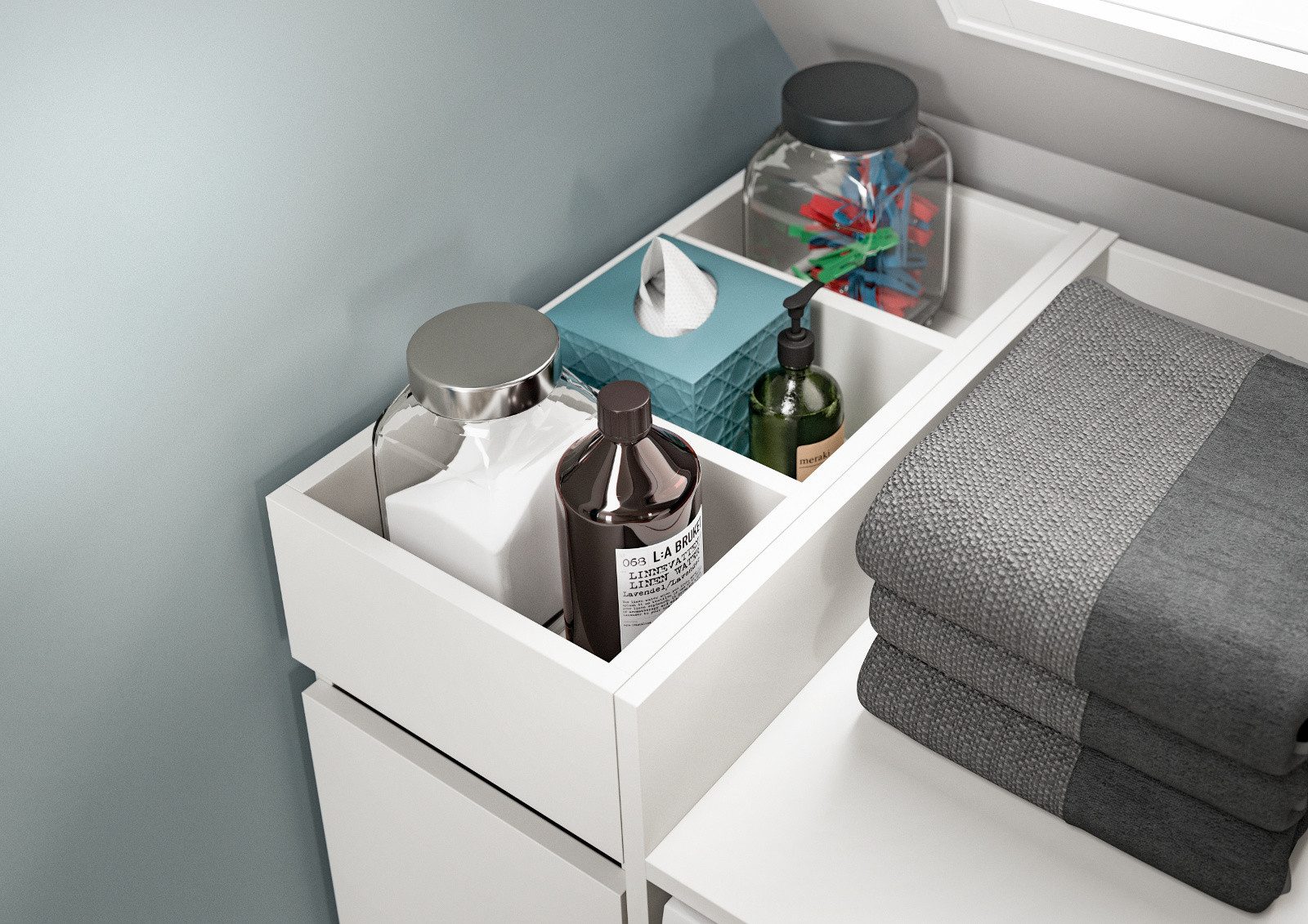 Inn.Furn Waschmaschinenumbauschrank Flexy (in weiß, 4-St., Set 2x Umbauschrank mit 2x Kommode) für Waschmaschinen und Trockner