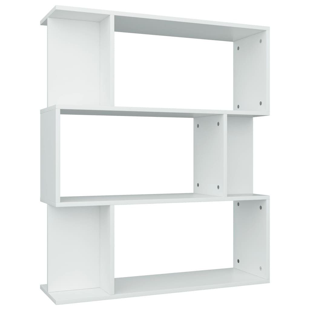 vidaXL Bücherregal Bücherregal/Raumteiler Weiß 80x24x96 Holzwerkstoff, cm 1-tlg