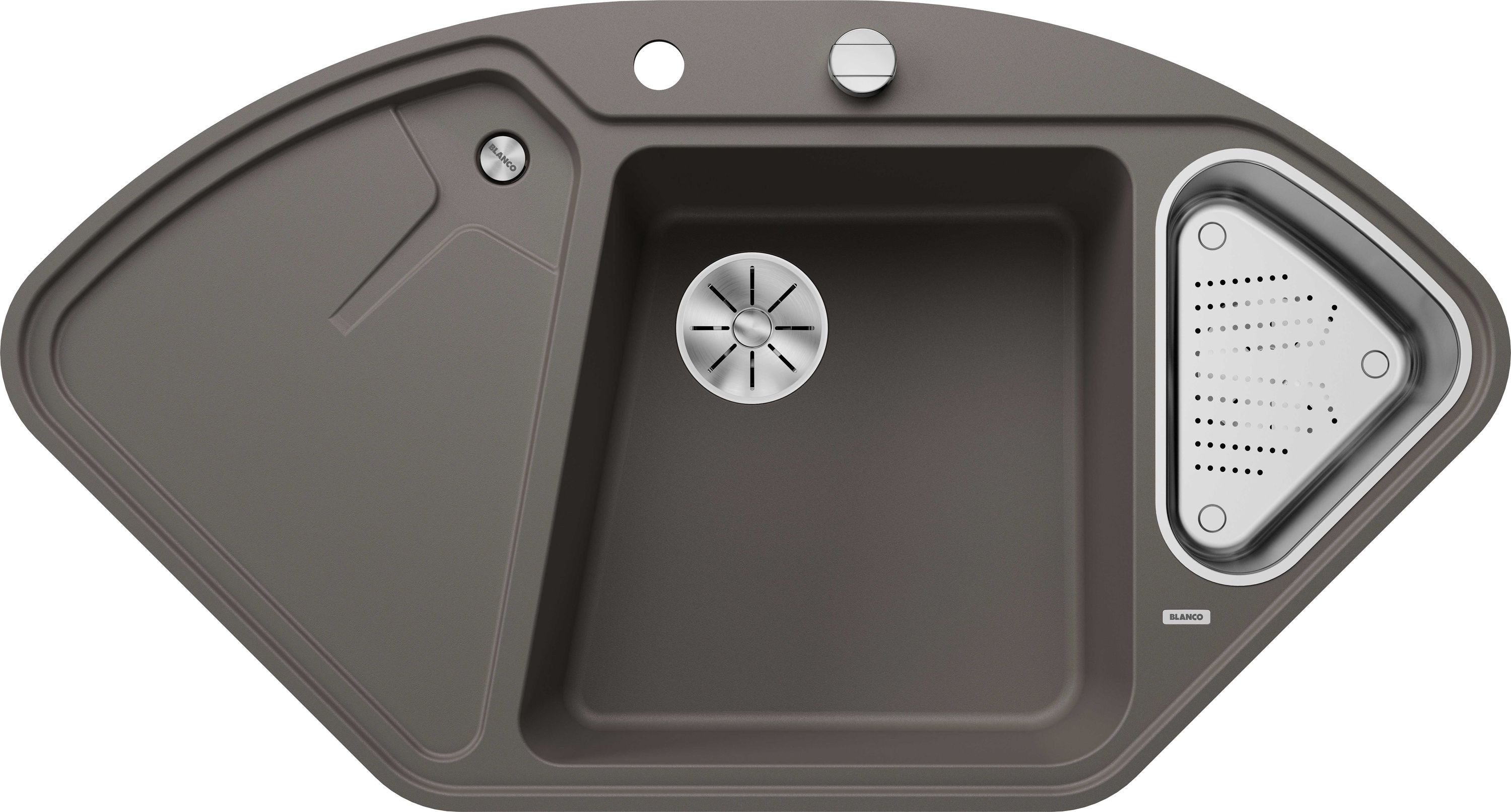 Einbauspüle BLANCODELTA II-F Einbauspüle SILGRANIT vulkangrau ab 80 cm Excenter