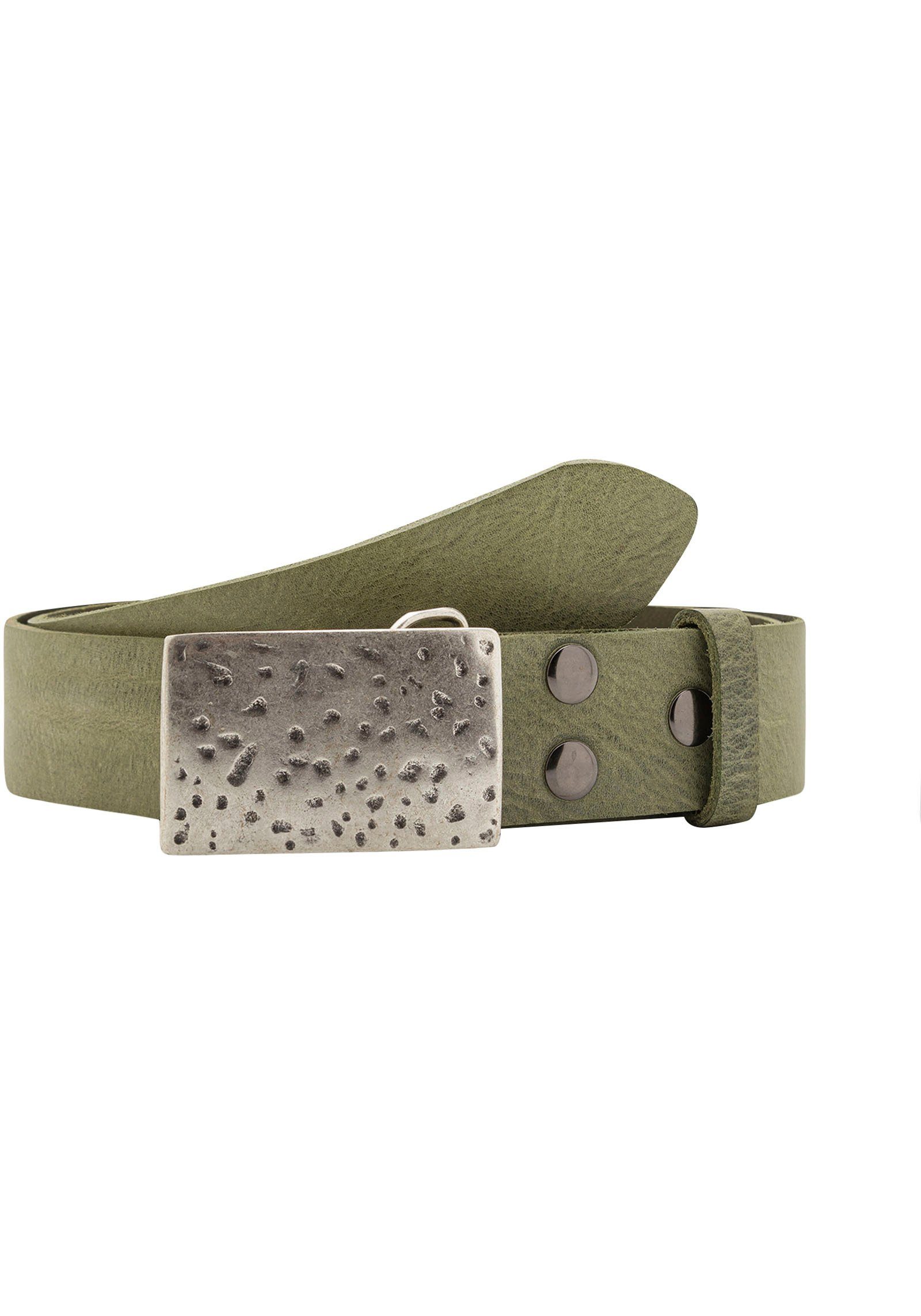 Rettungsring Gürtel Ledergürtel mit austauschbarer Schließe »Wolke Silber«