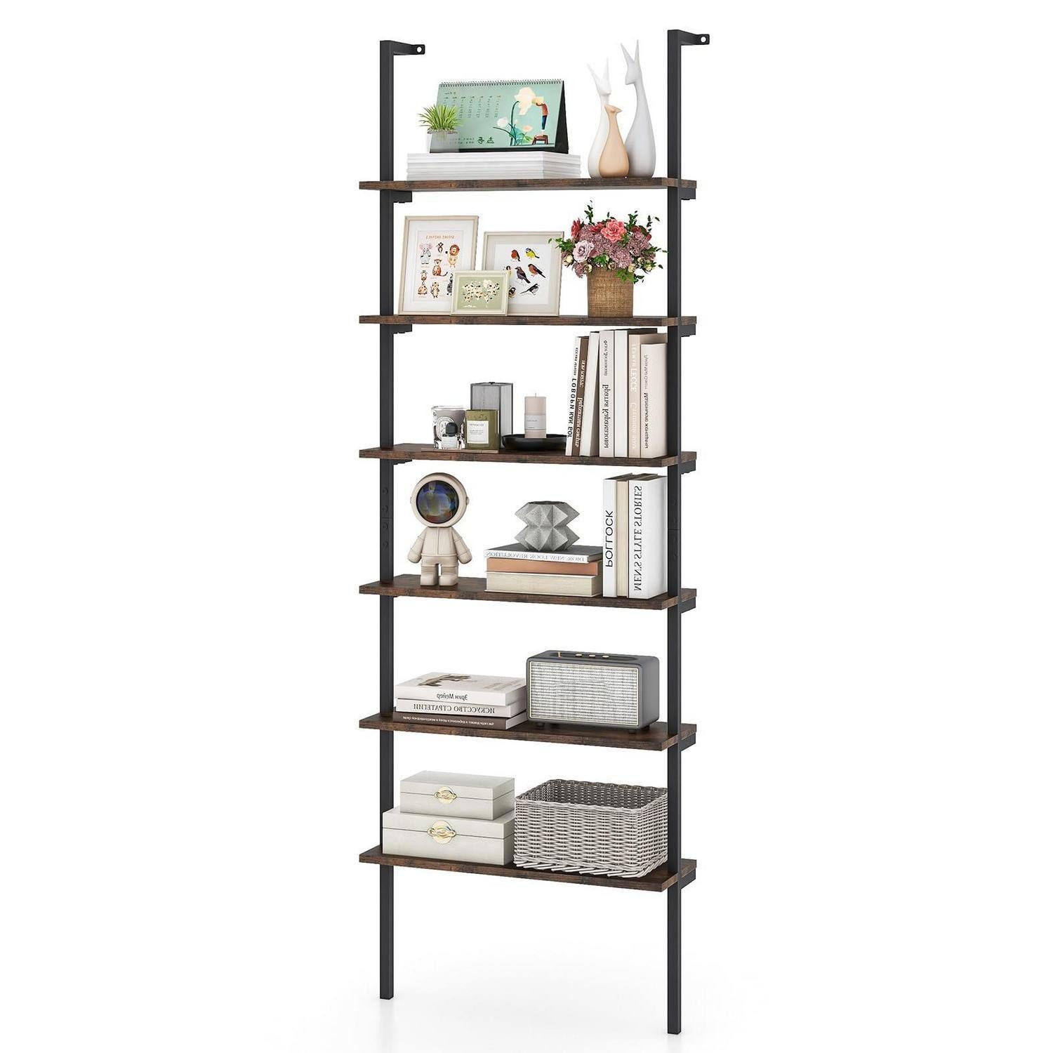 LuxusKollektion Leiterregal Leiterregal 6 Ebenen Braun, 1-tlg.