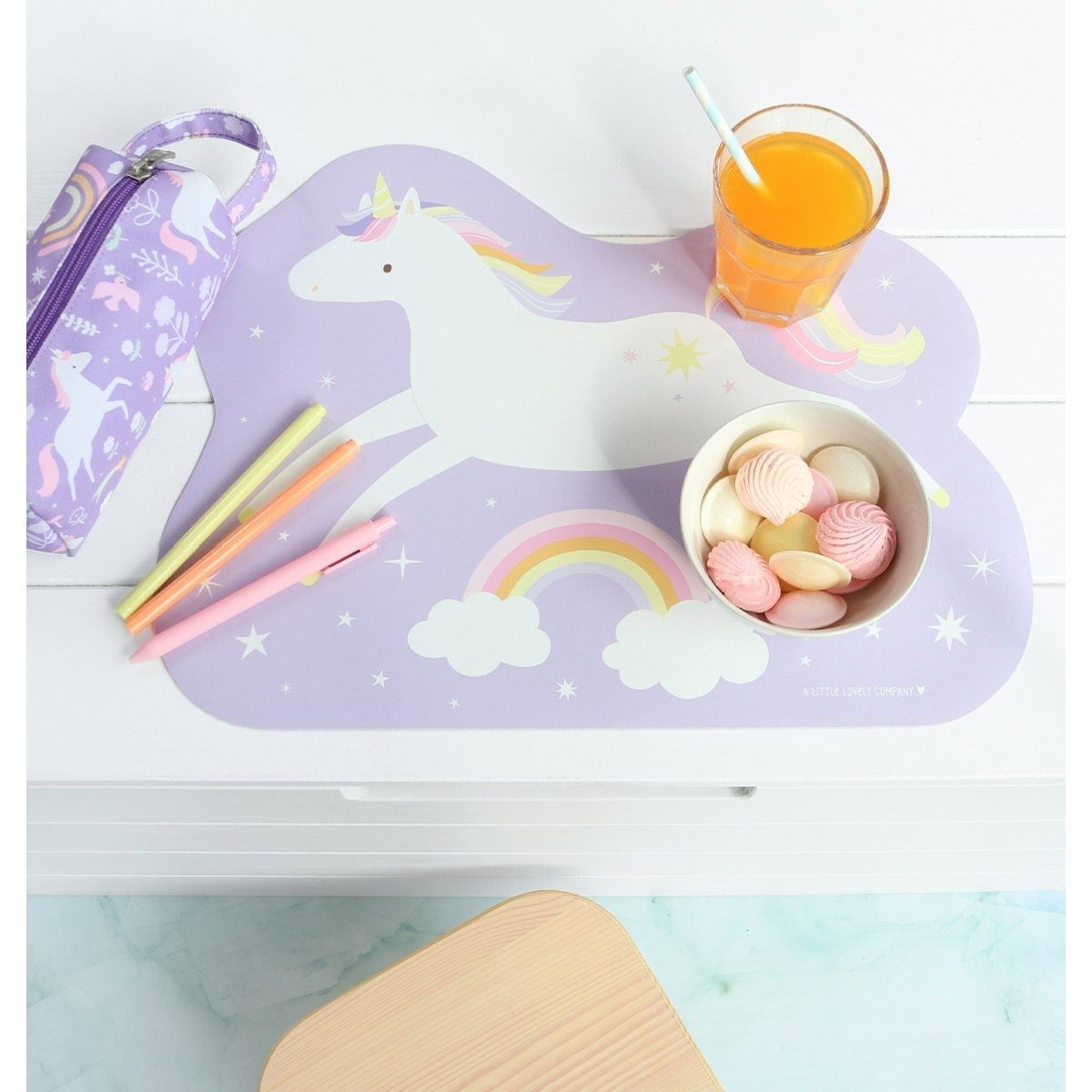 A Little Lovely Company Platzset Tischset 43 x 34 x 0,2 cm Untersetzer Platzmatte, Anti-Rutsch Beschichtung