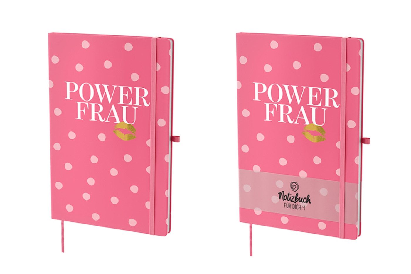 La Vida Geschenk für Dich Notizbuch La Vida Notizbuch für Dich, "POWERFRAU", Verschluss Gummizug