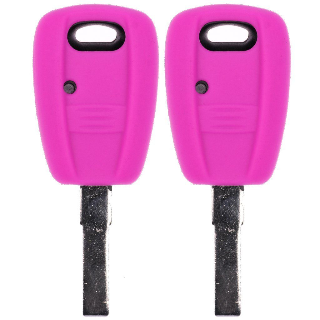 FIAT 1 Funk Brava Bravo Tasten Silikon Panda Schutzhülle für Stilo 2x Pink Schlüsseltasche Autoschlüssel im Fernbedienung 2er-Set, Punto mt-key