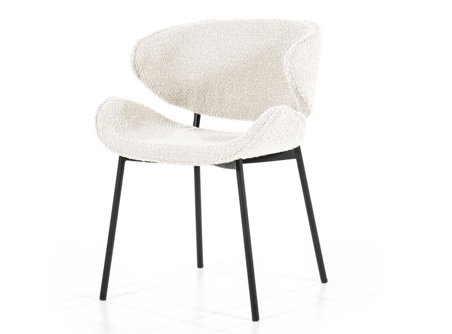 Maison ESTO Esszimmerstuhl ALENA Vierfußstuhl Bouclé günstig online kaufen