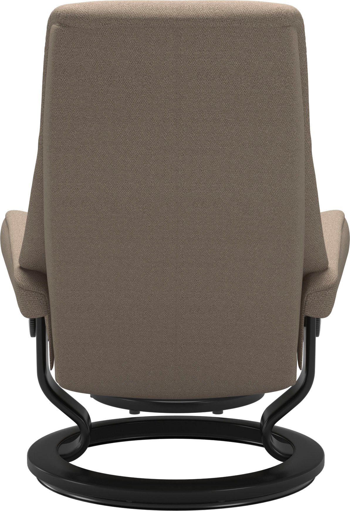 mit Schwarz Classic Relaxsessel Größe Base, Hocker), Stressless® View mit S,Gestell (Set, Relaxsessel