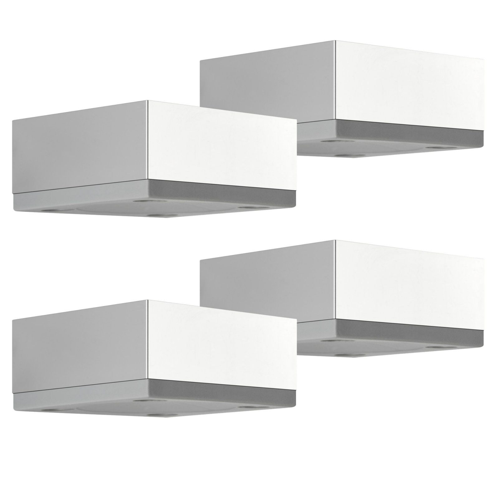SO-TECH® Möbelfuß 4er Set MOTEL 65 x 65 mm Höhe: 25-35 mm, Höhe 25 mm, Chrom poliert