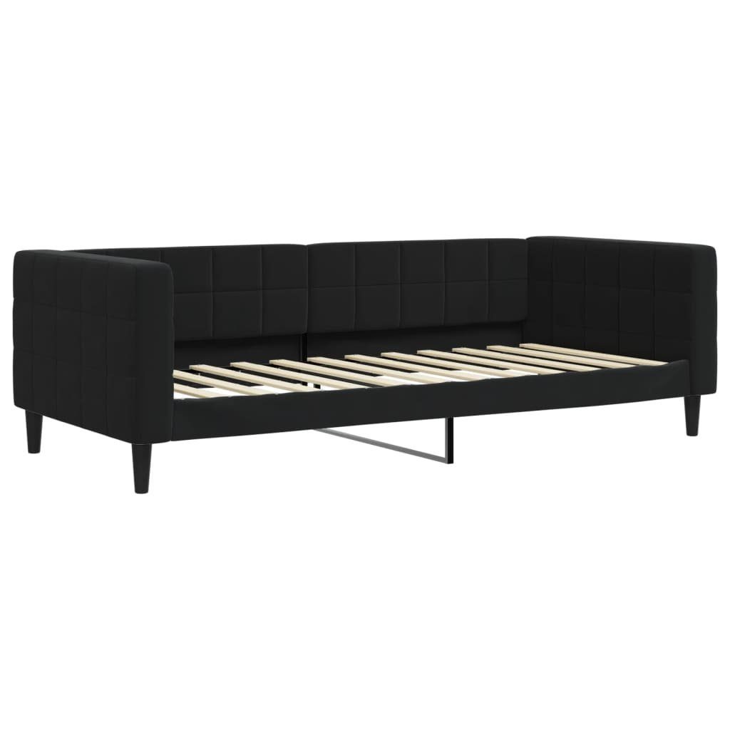 vidaXL Bett, Tagesbett Ausziehbar mit Matratzen Schwarz 90x200 cm Samt günstig online kaufen