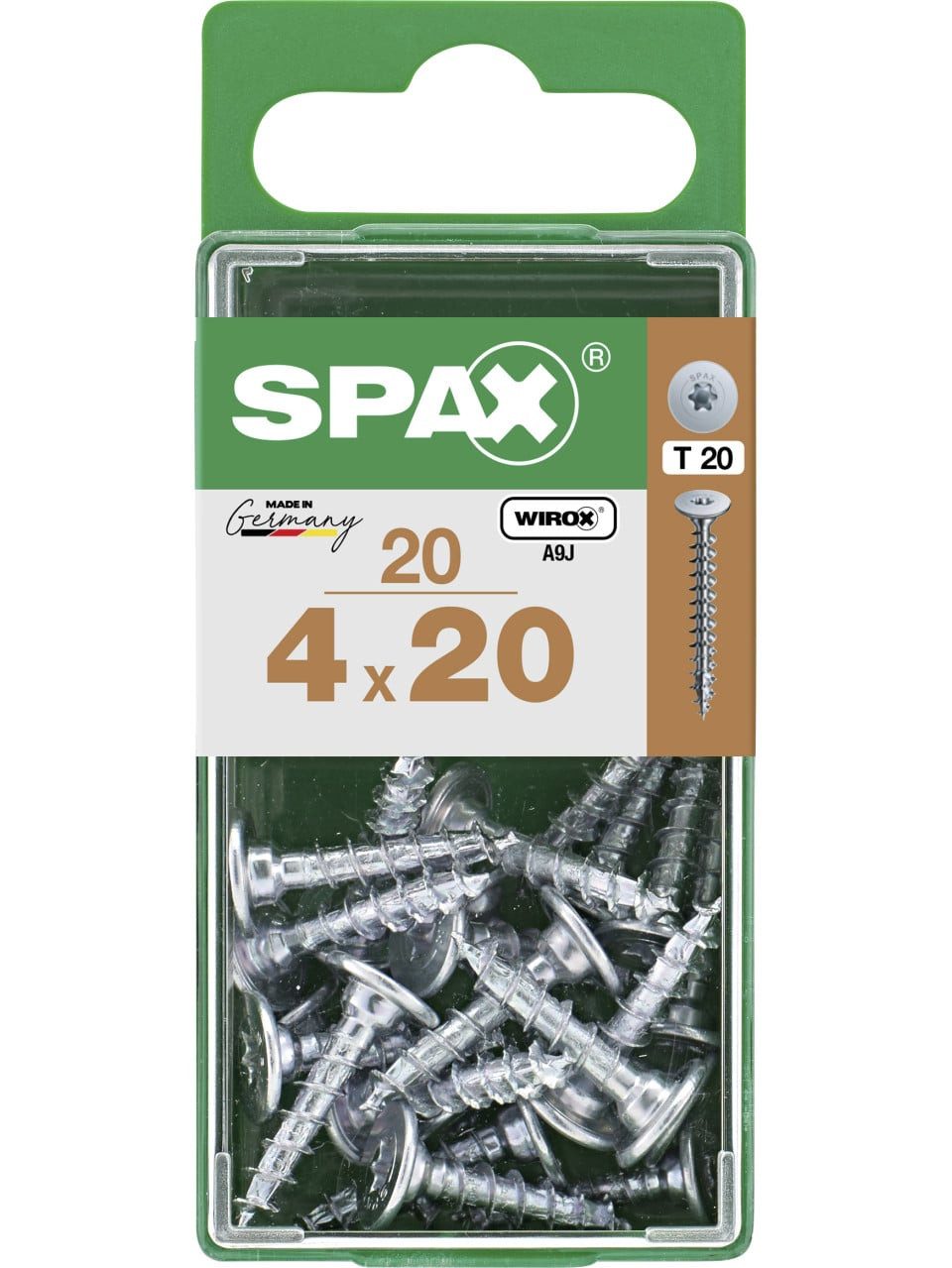 SPAX Holzbauschraube Spax Möbelbauschrauben 4.0 x 20 mm TX 20 - 20 Stk.