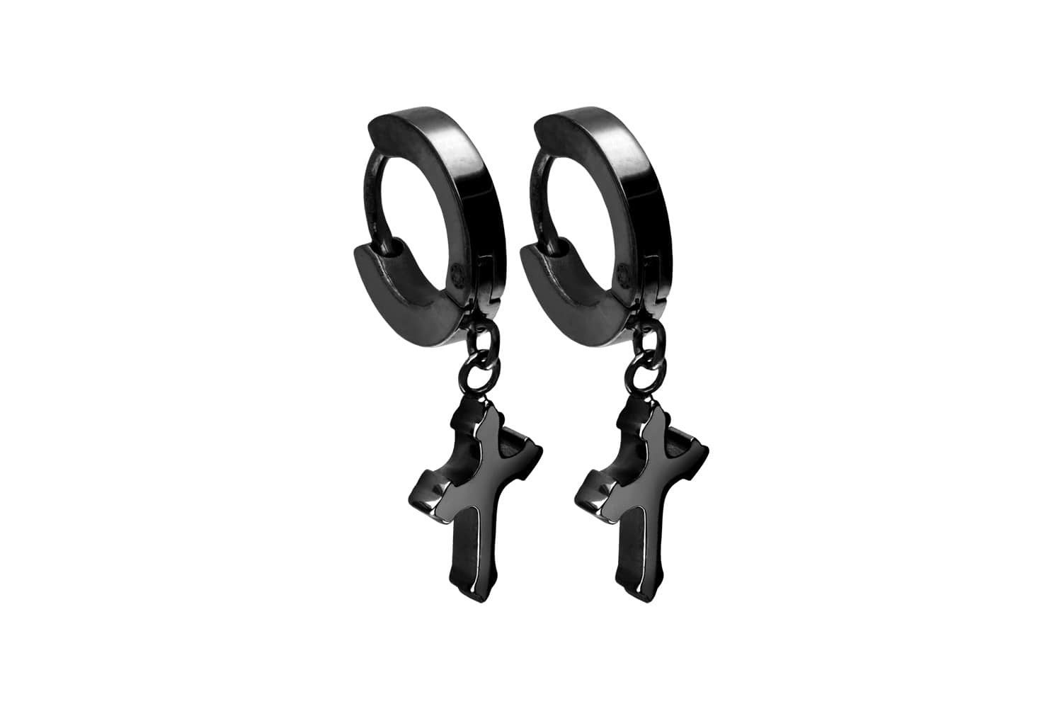 Paar Creolen Chirurgenstahl Creolen BEWEGLICHES KREUZ