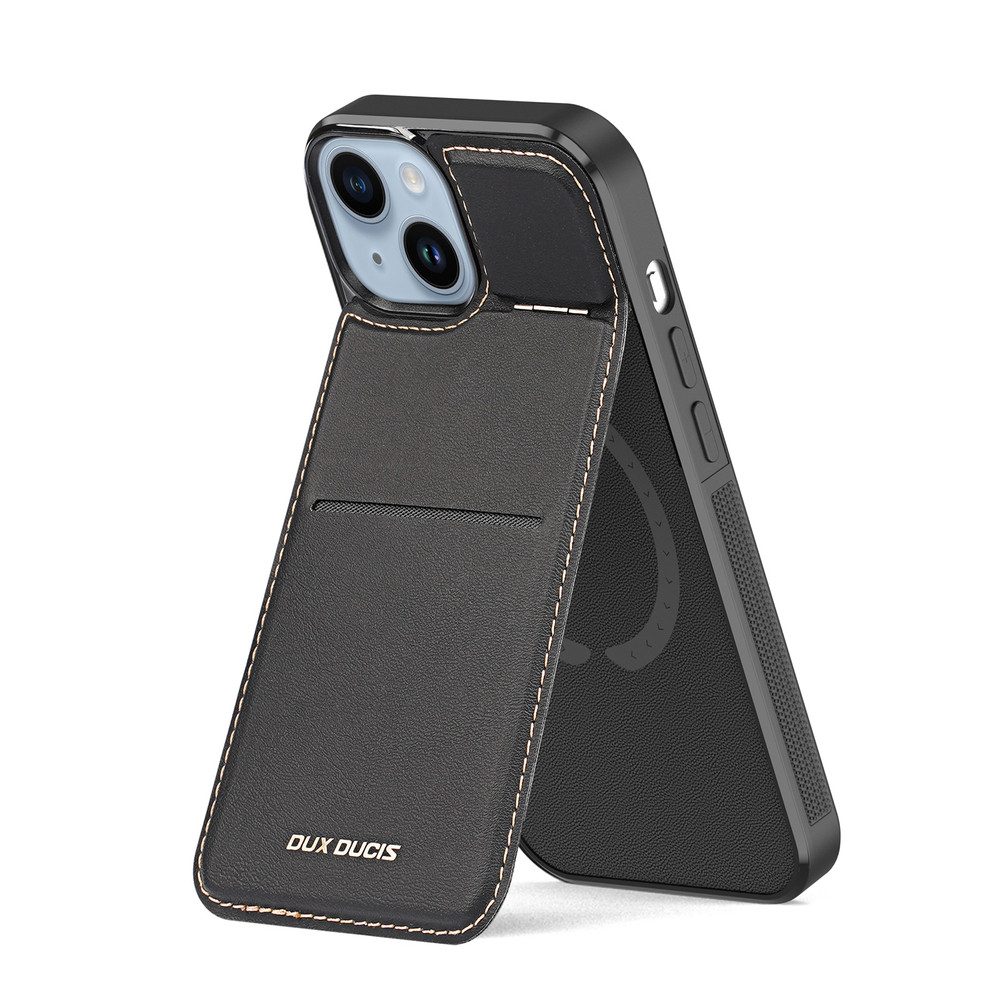 Dux Ducis Smartphone-Hülle Klapphülle Kartenfach RFID-Schutz, MagSafe, Kartenfach, RFID-Blocker, Ständer