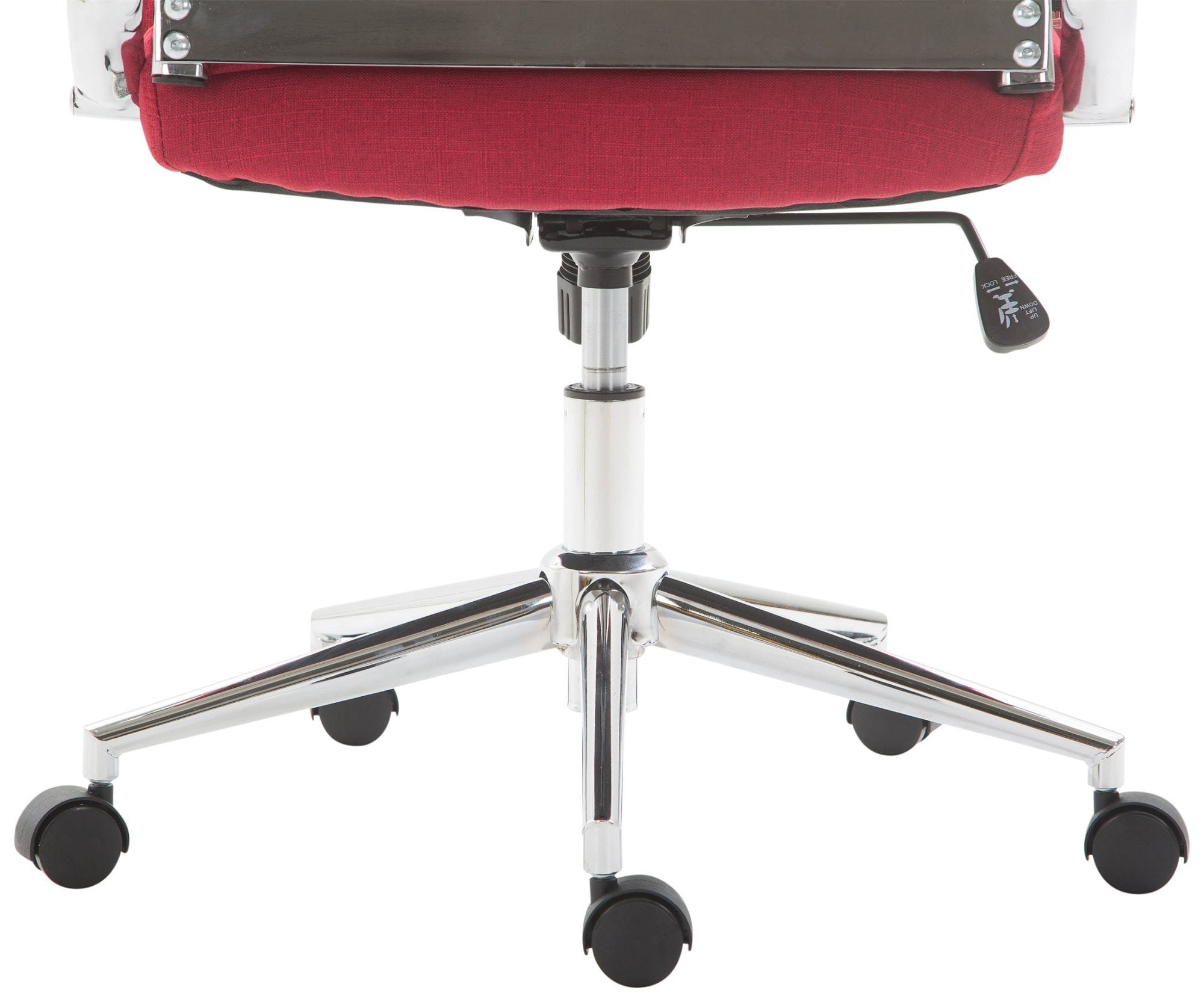 CLP Schreibtischstuhl rot höhenverstellbar und drehbar Stoff, Kolumbus