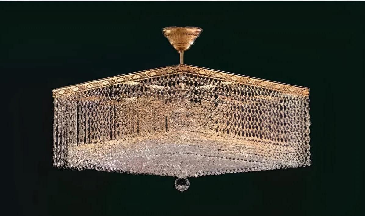 Xlmoebel Kronleuchter Eleganter Kristallleuchter in Gold für stilvolle Beleuchtung, Keine Funktionen, Hergestellt in Europa
