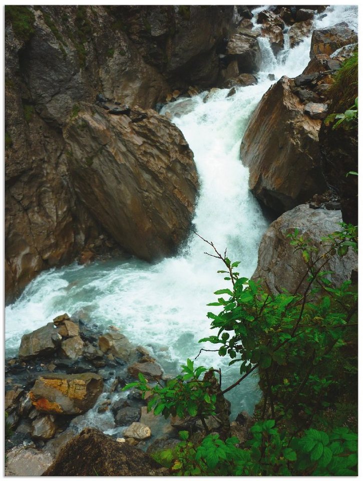 Artland Wandbild Wasserfall bei Kandersteg, Gewässer (1 St), als Alubild,  Leinwandbild, Wandaufkleber oder Poster in versch. Größen