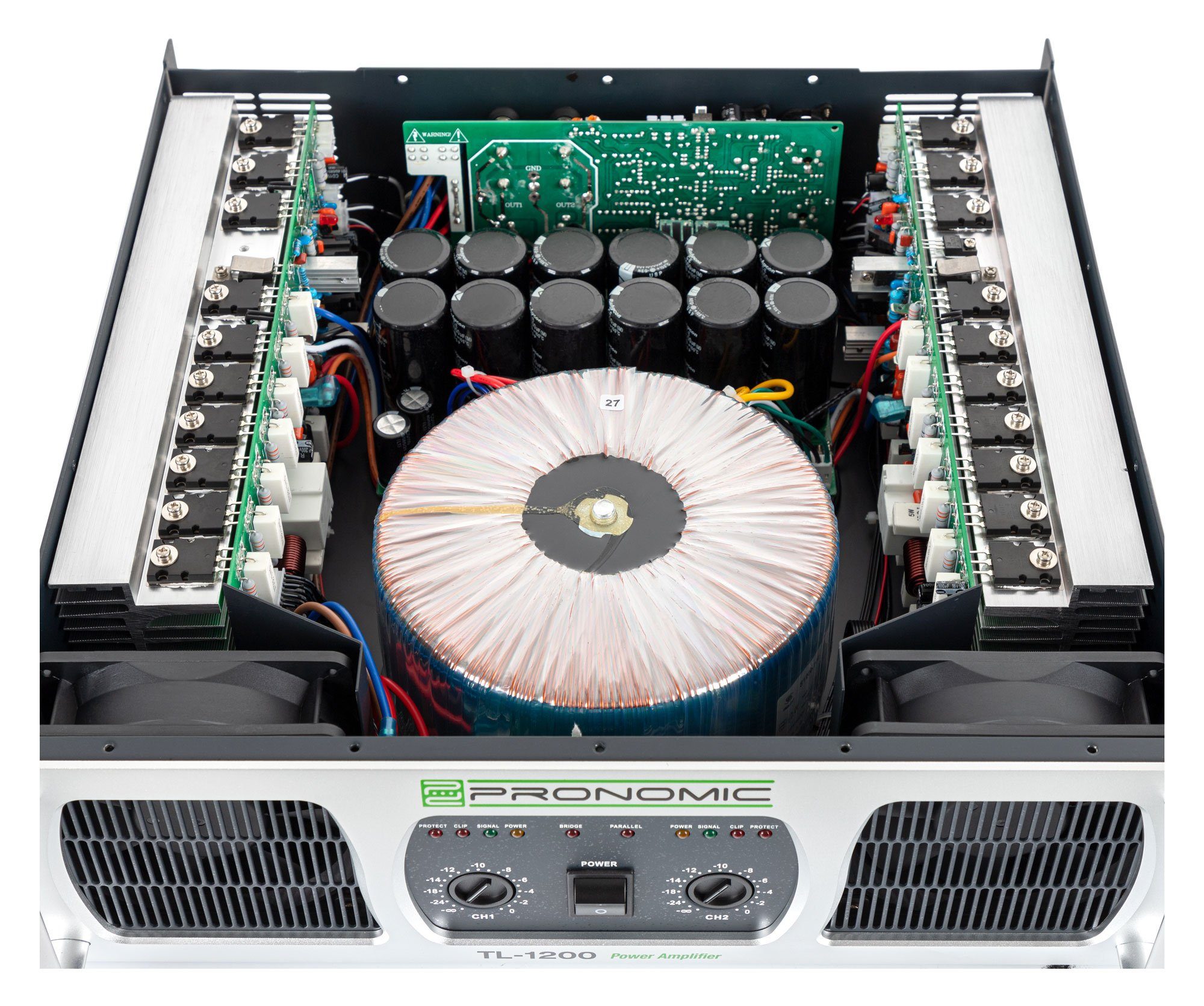 Pronomic TL-1200 Endstufe Verstärker (Anzahl 4800 Ohm) an Stereo-Leistungsverstärker Watt Kanäle: 2 W, 2x 2400 mit 2