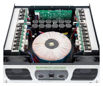 Pronomic TL-1200 Endstufe Verstärker (Anzahl Kanäle: 2, 4800 W, Stereo-Leistungsverstärker mit 2x 2400 Watt an 2 Ohm)