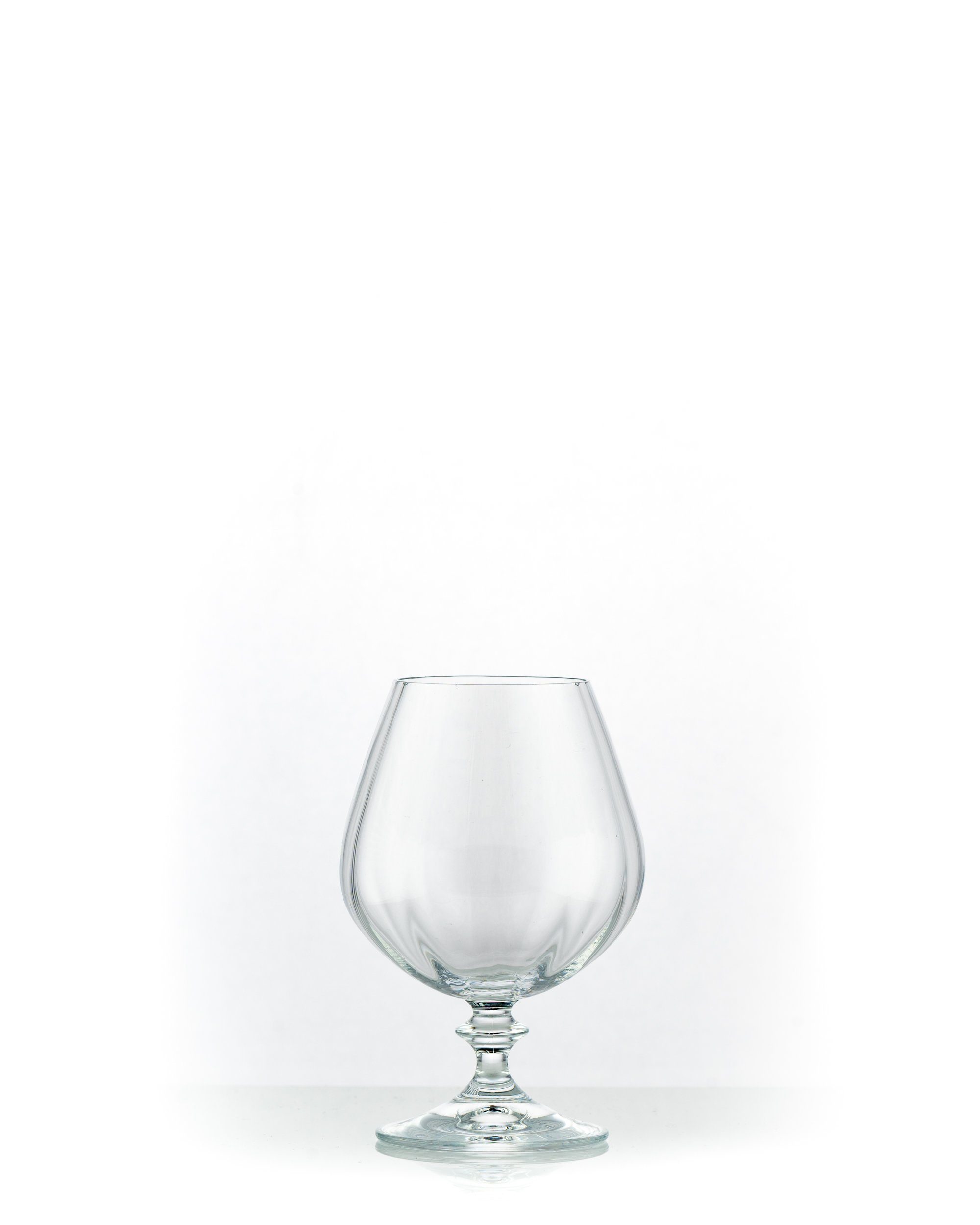 klar 400 6er Kristallglas, Set, Cognacglas Optic geriffelt, Angela Crystalex Kristallglas ml